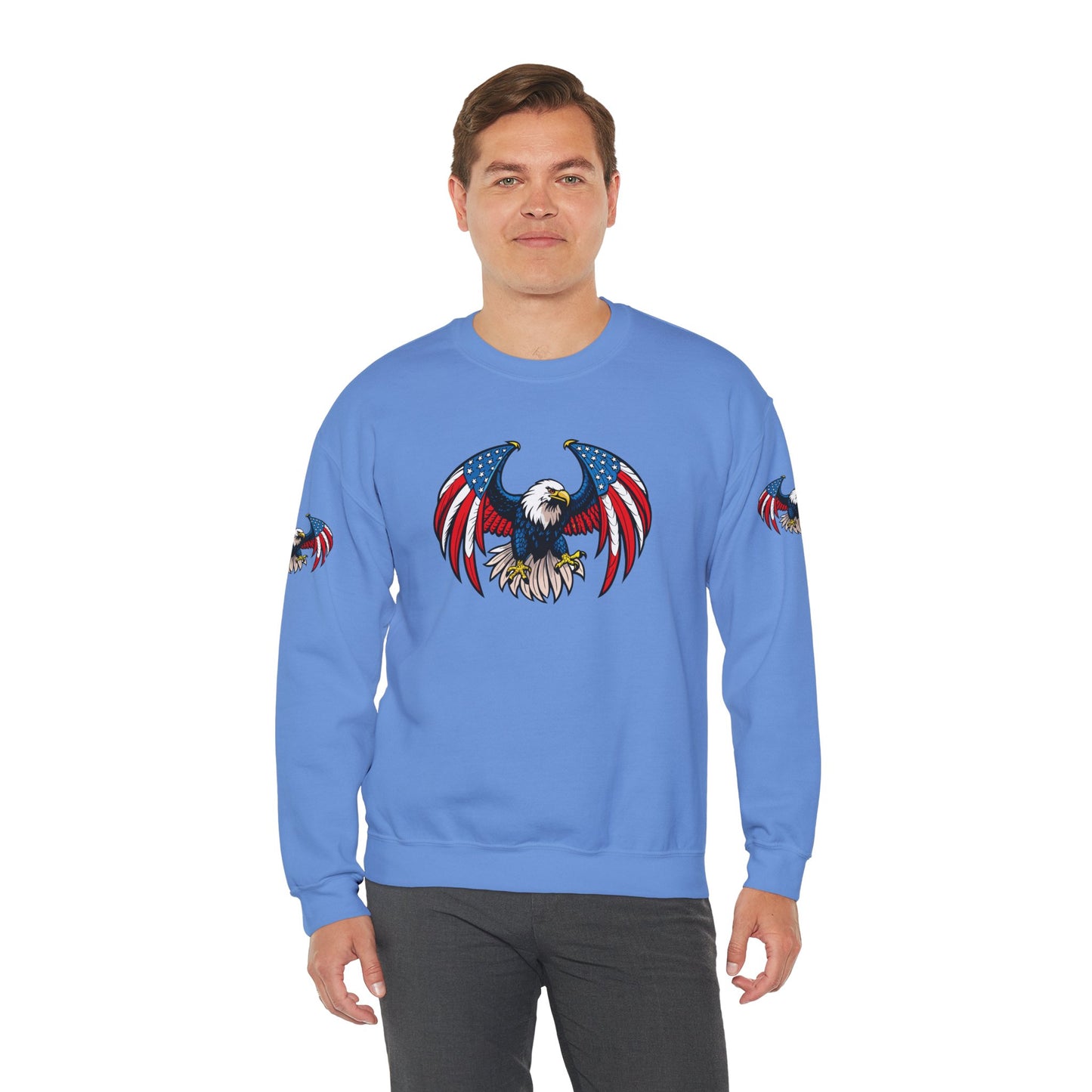 Princess Grace Patriotic Eagle Sweatshirt Unisex Heavy Blend Crewneck