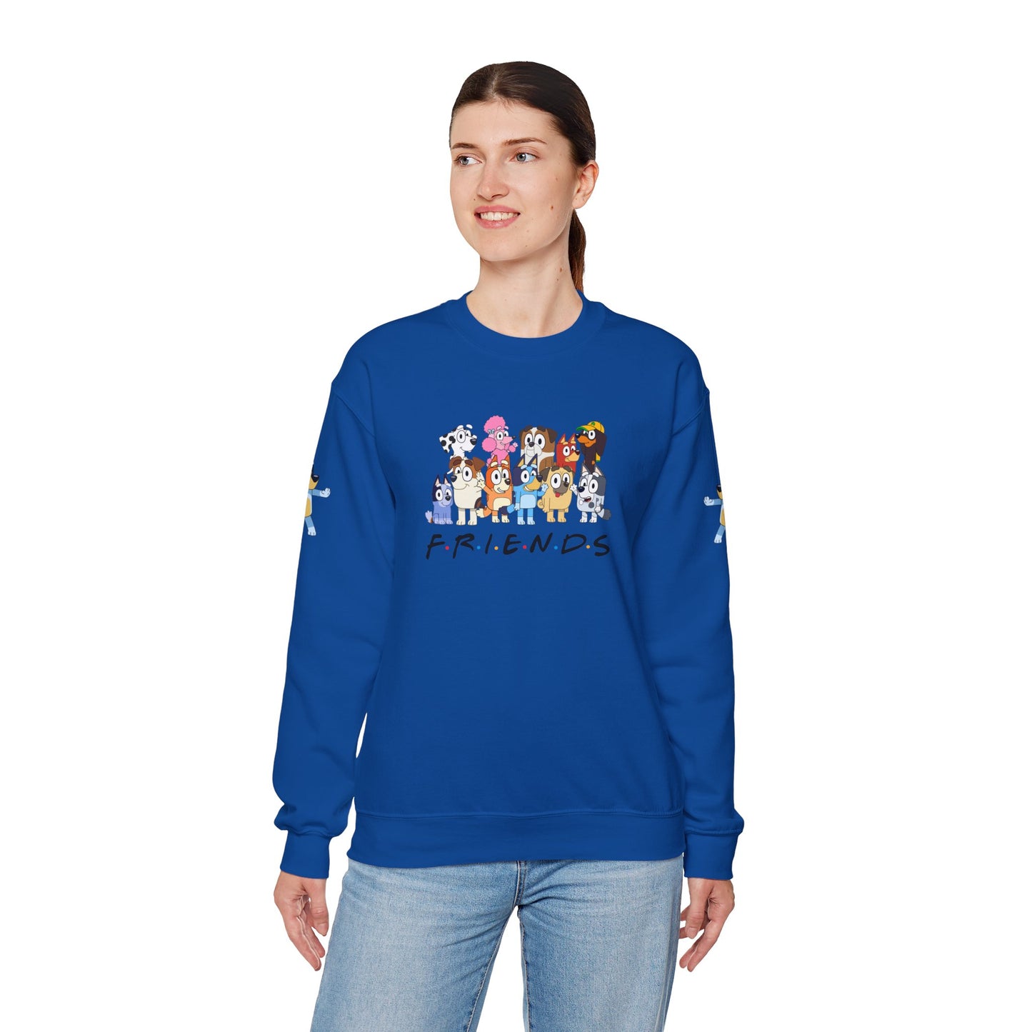 Princess Grace Bluey Friends Inspired Unisex Heavy Blend Crewneck Sweatshirt Cozy Cartoon Vibes