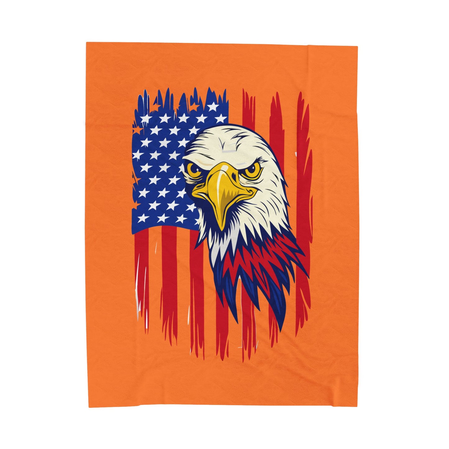 Princess Grace  Patriotic Eagle Velveteen Plush Blanket  Cozy USA Flag Throw for Comfort & Celebration