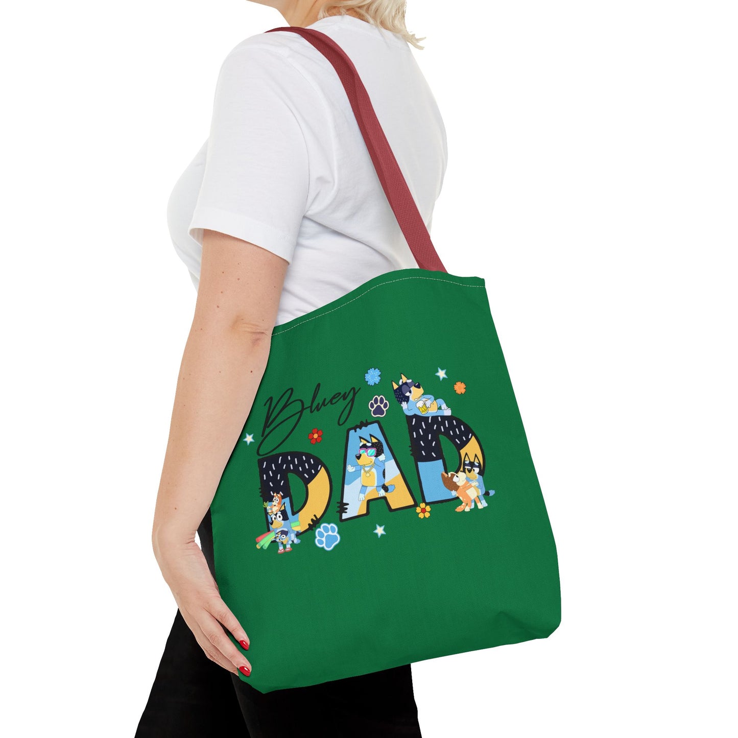 Princess Grace Bluey Dad Tote Bag Fun & Functional Gift for Dog Lovers
