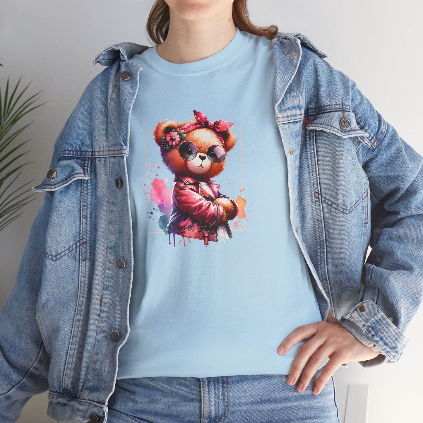 Princess Grace Cool Bear Graphic Unisex Heavy Cotton Tee Perfect for Casual Wear