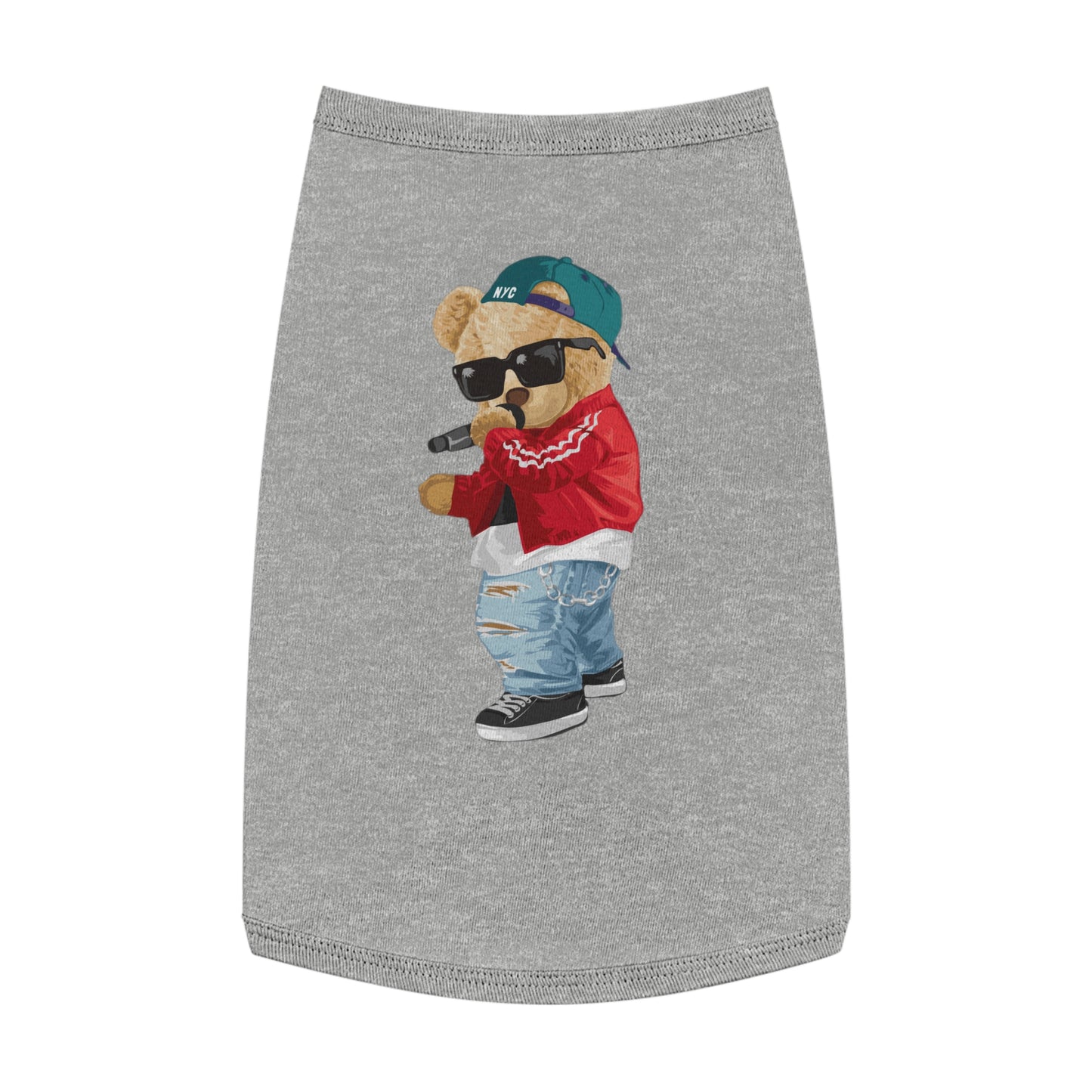 Princess Grace CUTE Cool Bear Hip-Hop Pet Tank Top Trendy Dog Apparel for Stylish Pets