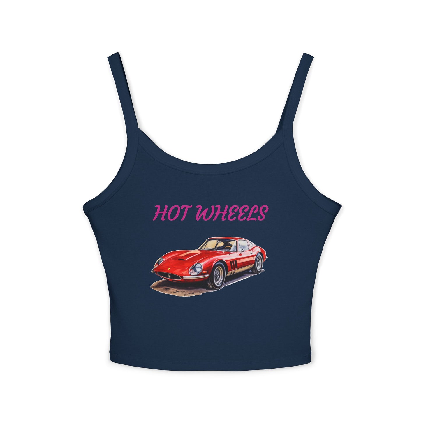 Princess Grace Hot Wheels Women's Spaghetti Strap Tank Top Retro Car Graphic Tee