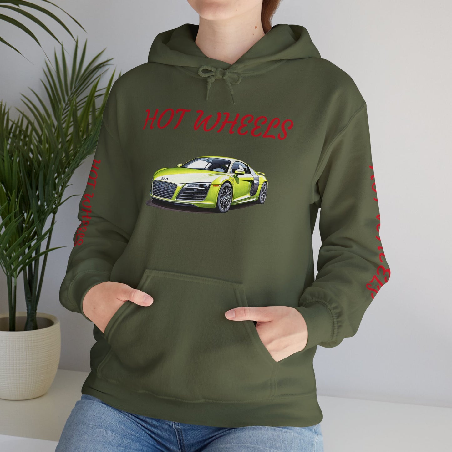 Princess Grace Hot Wheels Unisex Hooded Sweatshirt Cool Car Design for Auto Enthusiasts