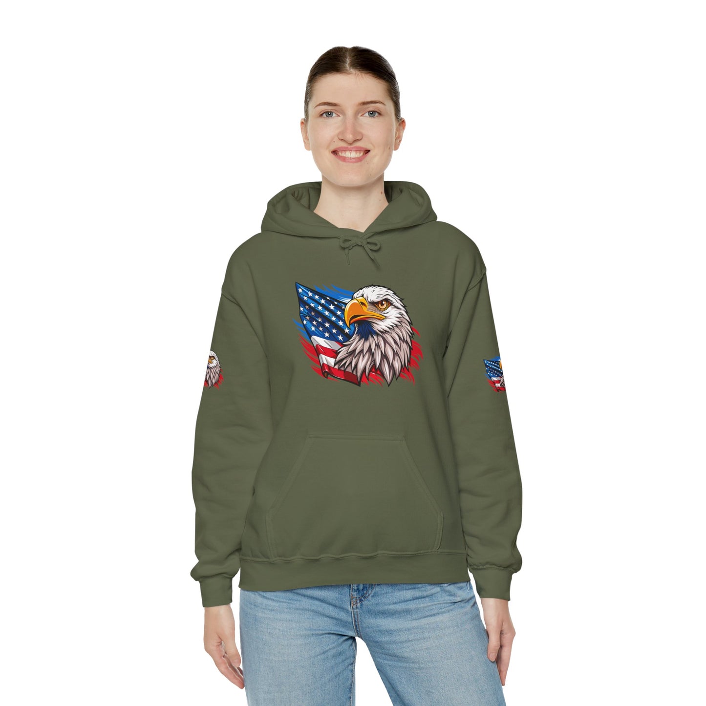Princess Grace Patriotic Eagle Unisex Heavy Blend Hoodie