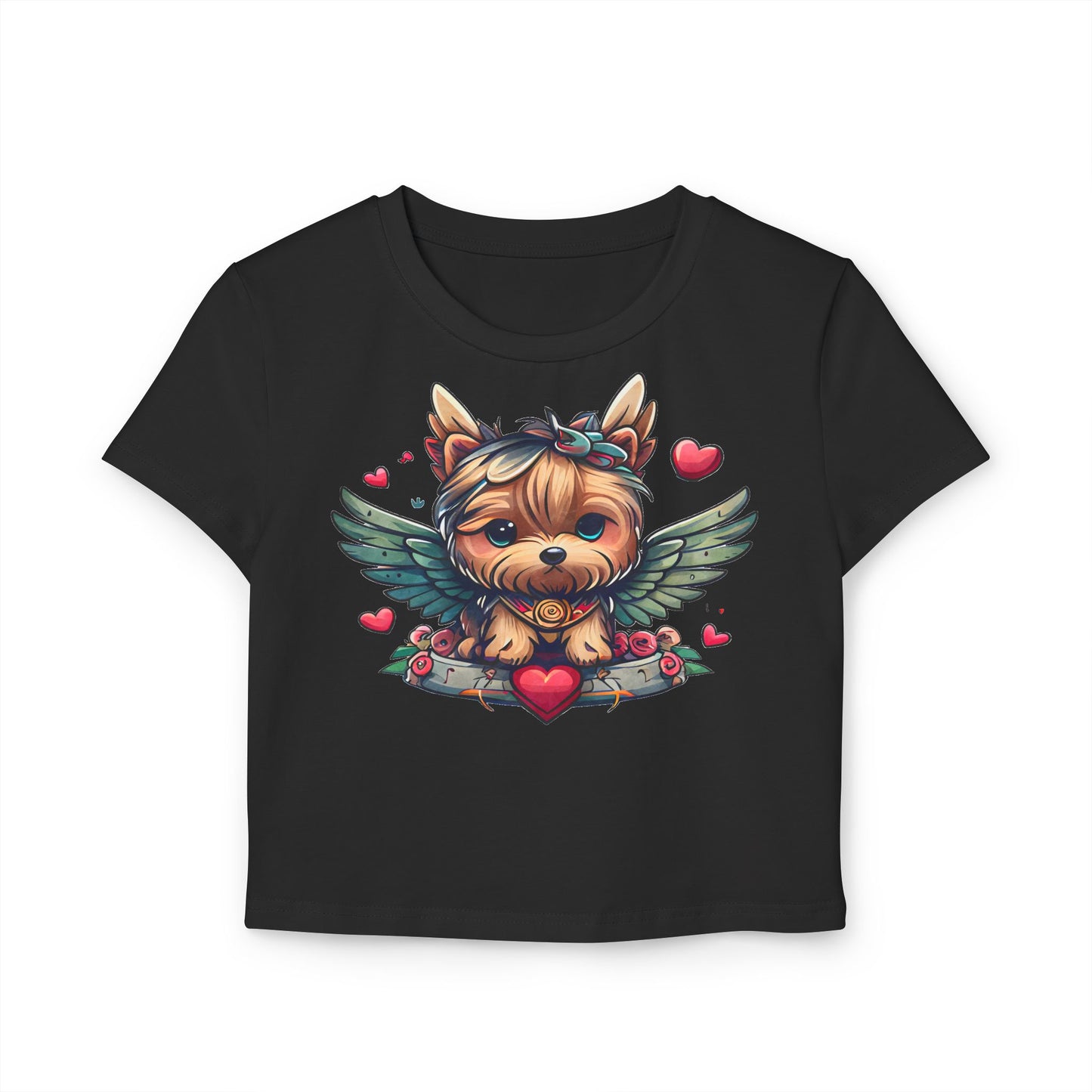 Princess Grace Cute Yorkie Graphic Baby Tee for Dog Lovers