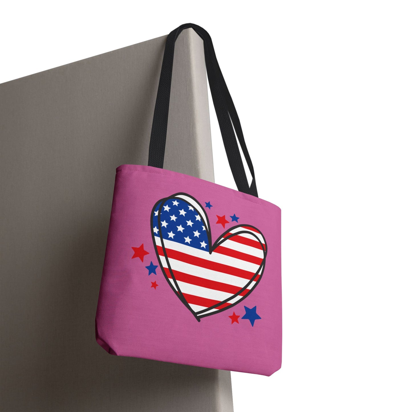 Princess Grace Patriotic Heart Tote Bag for Independence Day & Everyday Use
