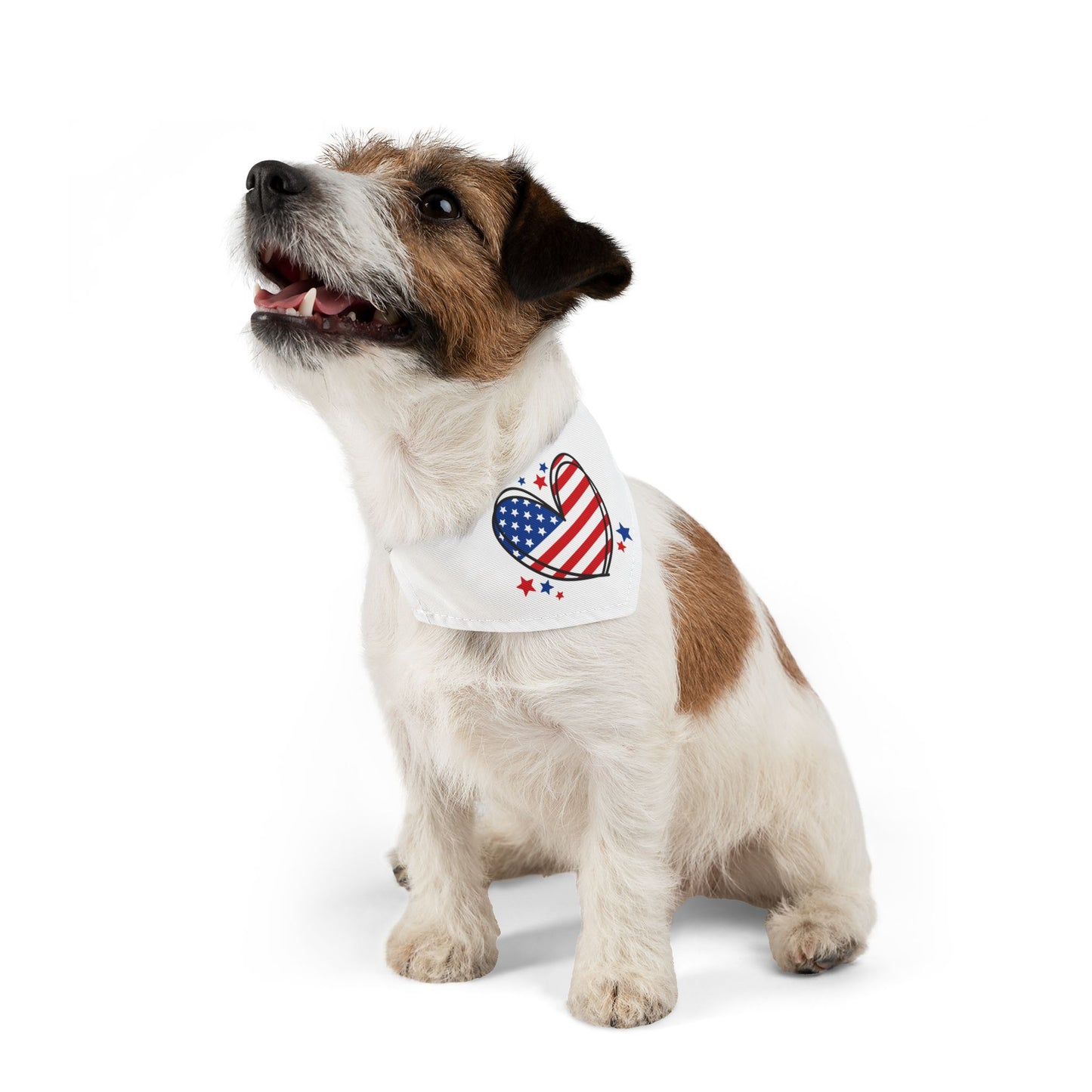 Princess Grace Patriotic Pet Bandana Collar American Heart Design
