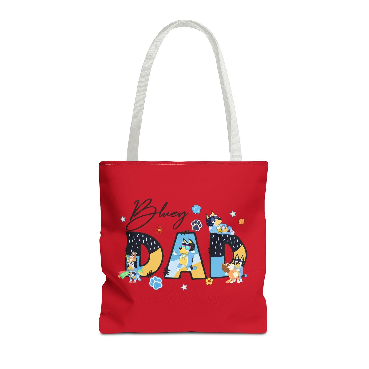 Princess Grace Colorful Bluey Dad Tote Bag Perfect Gift for Dog Lovers