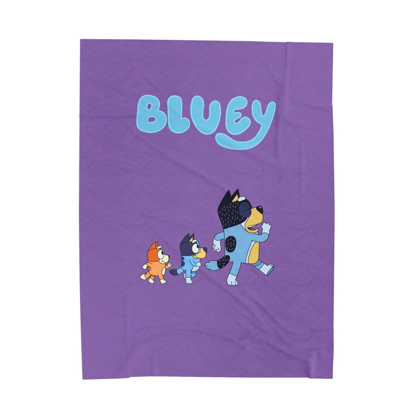 Princess Grace Bluey Velveteen Plush Blanket Cozy & Playful Kids Throw