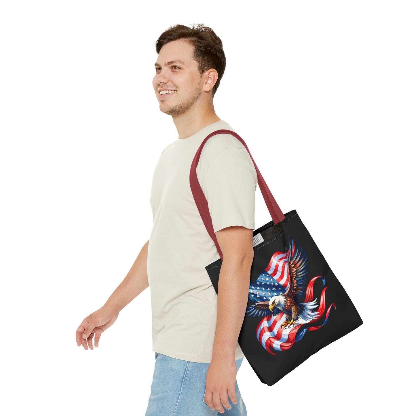 Princess Grace Patriotic Eagle Tote Bag Perfect for Fourth of July and Memorial Day