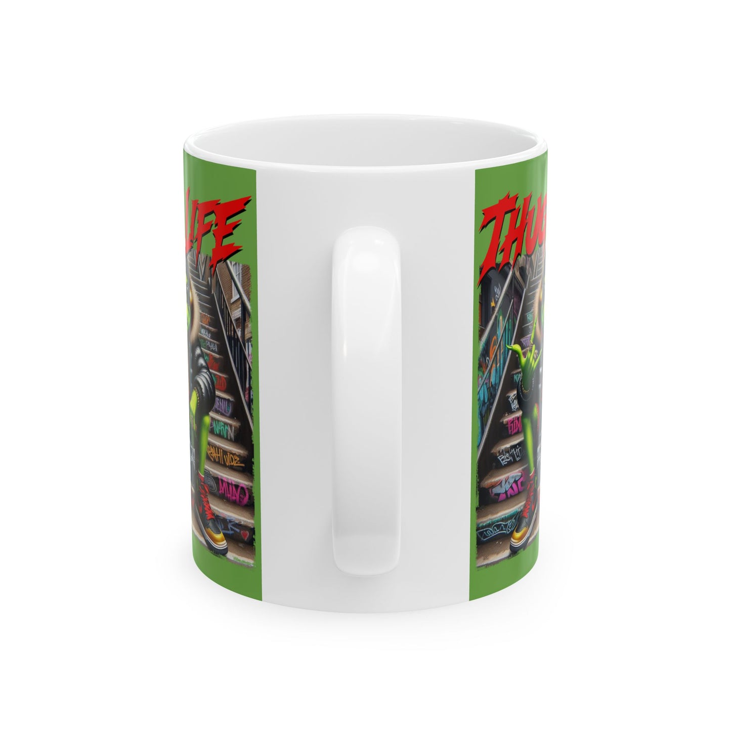 Princess Grace Thug Life Kermit Ceramic Mug Cool Hip-Hop Style Coffee Cup