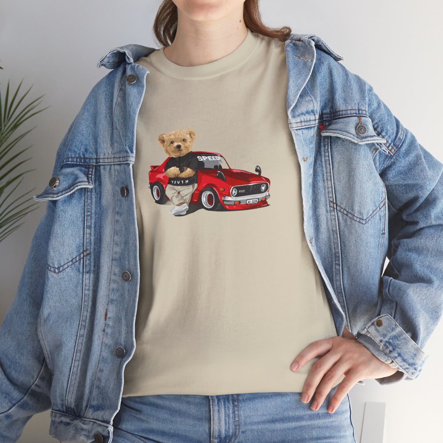 Princess Grace Cute Teddy Bear Unisex Heavy Cotton Tee Casual Wear for All Ages