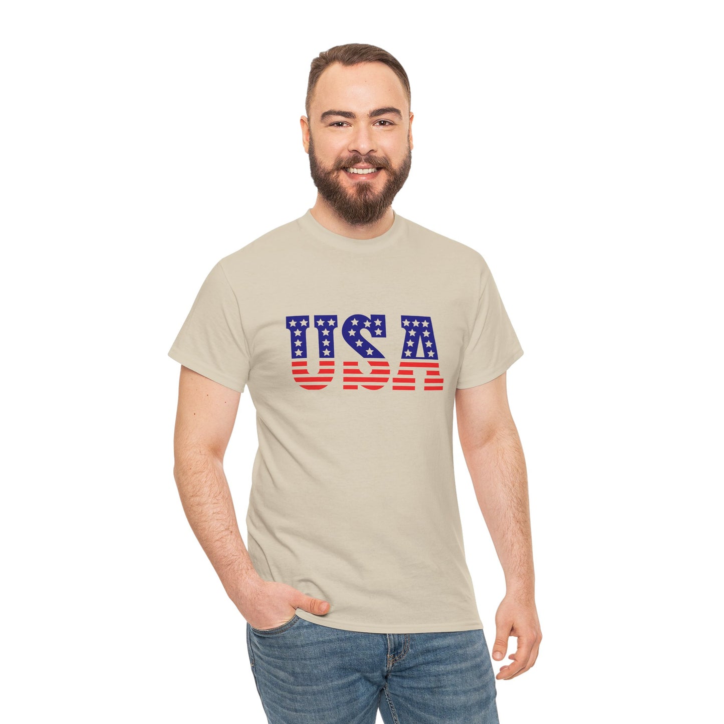 Princess Grace Patriotic USA Unisex Heavy Cotton Tee Comfortable Independence Day Apparel