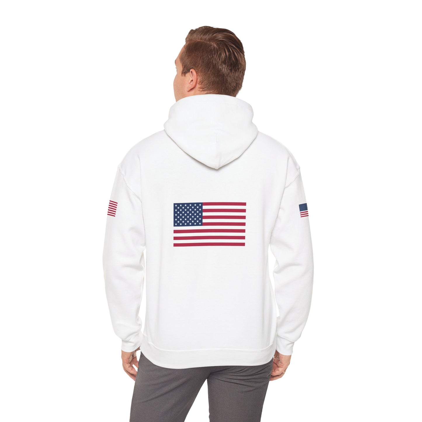 Princess Grace Patriotic American Flag Hoodie Unisex Heavy Blend Sweatshirt