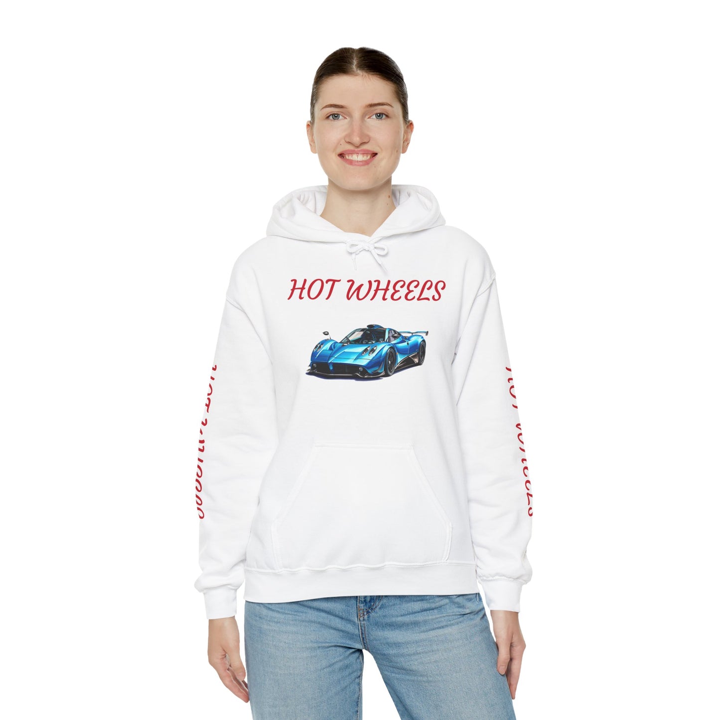 Princess Grace Unisex Heavy Blend Hot Wheels Hooded Sweatshirt Stylish Car Graphic for Auto Enthusiasts