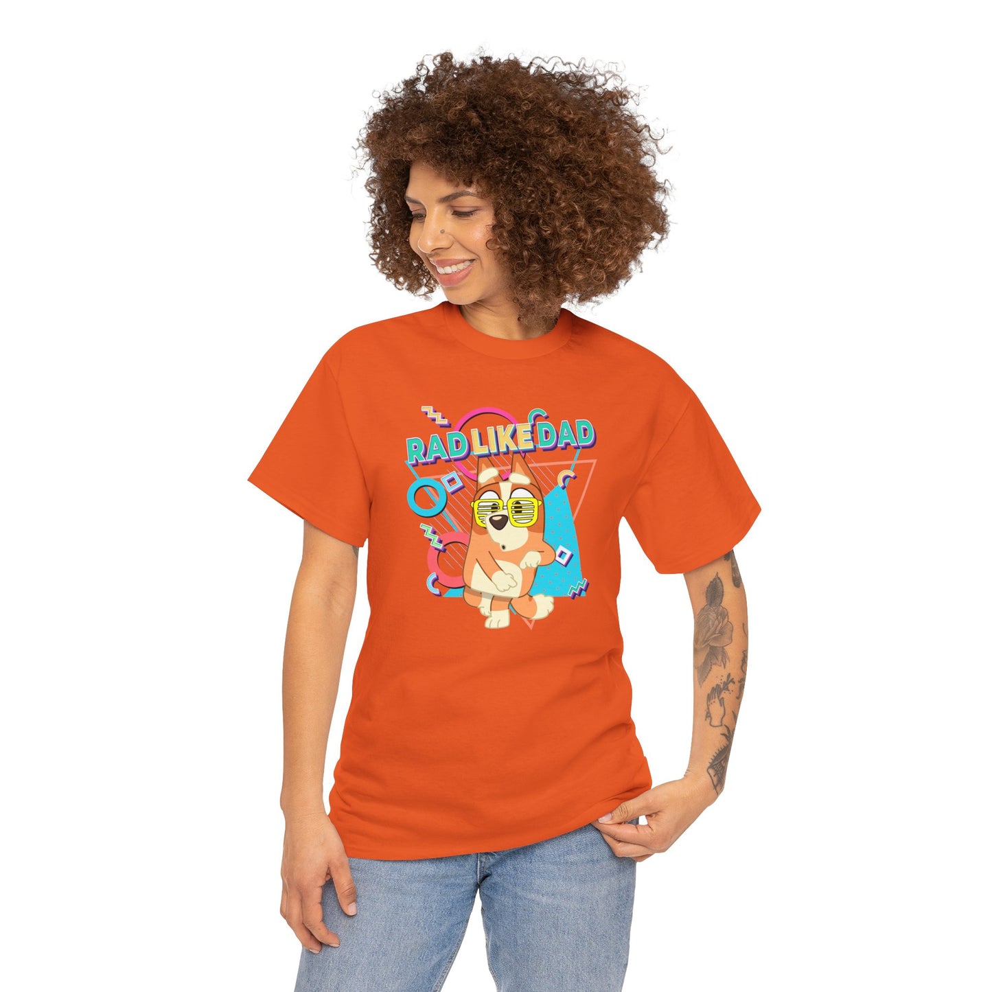 Princess Grace Bluer Rad Like Dad Fun Unisex Heavy Cotton Tee Graphic Tee for Everyday Wear and Gifts