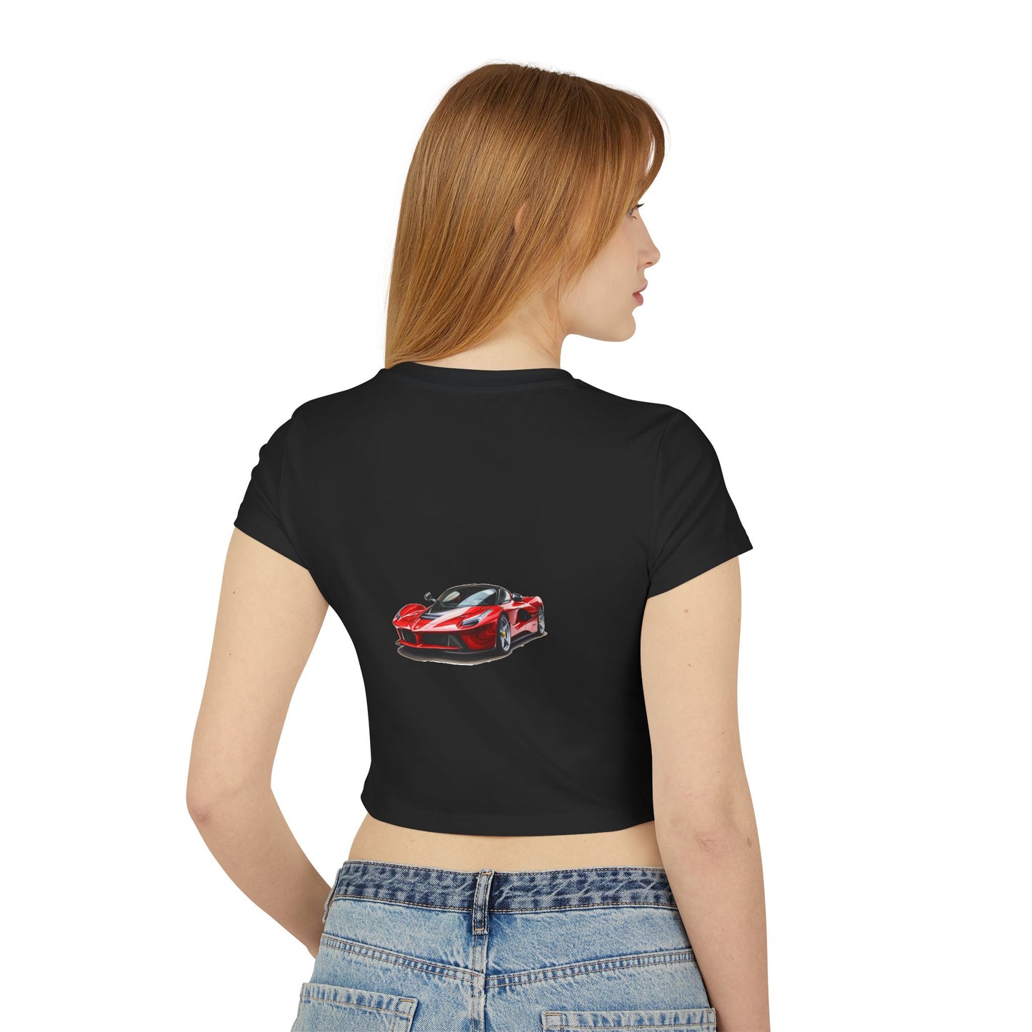 Princess Grace Hot Wheels Women's Baby Tee Stylish Car Graphic T-Shirt