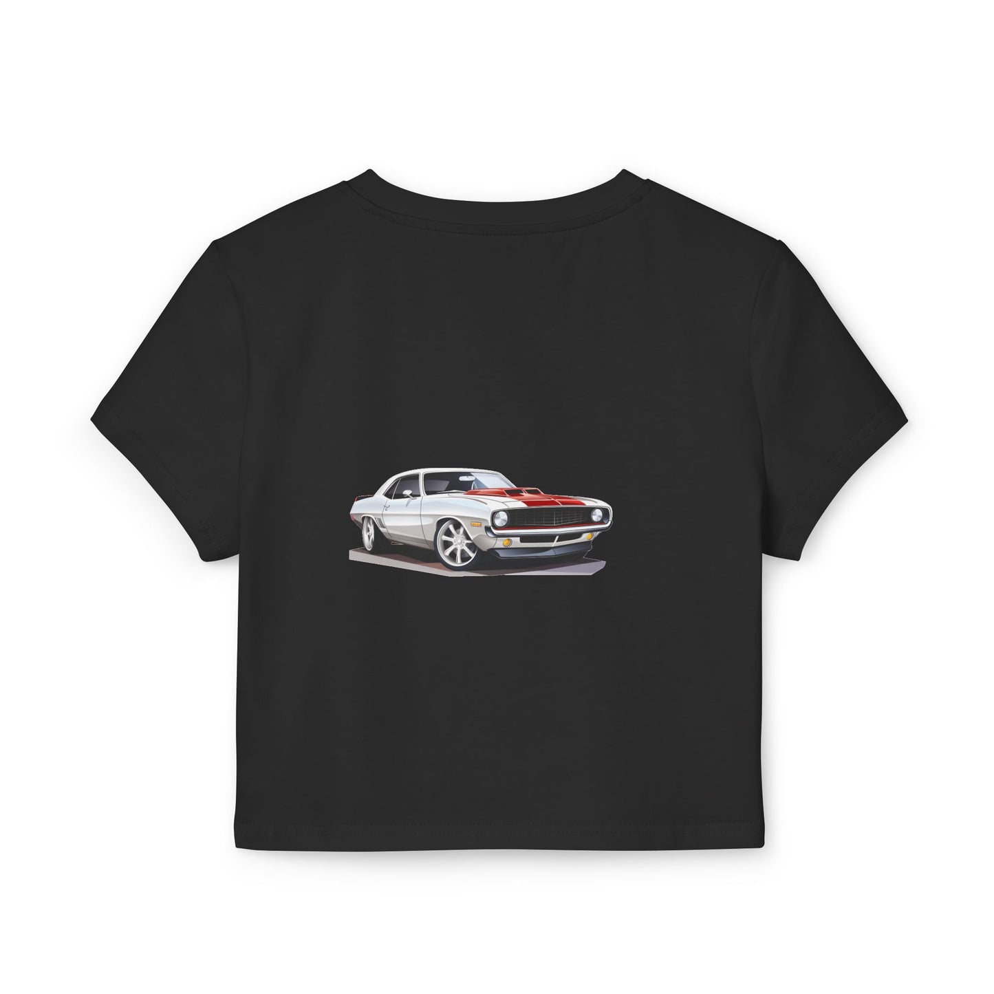 Princess Grace Hot Wheels Women's Baby Tee Vintage Car Graphic Tee for Car Enthusiasts