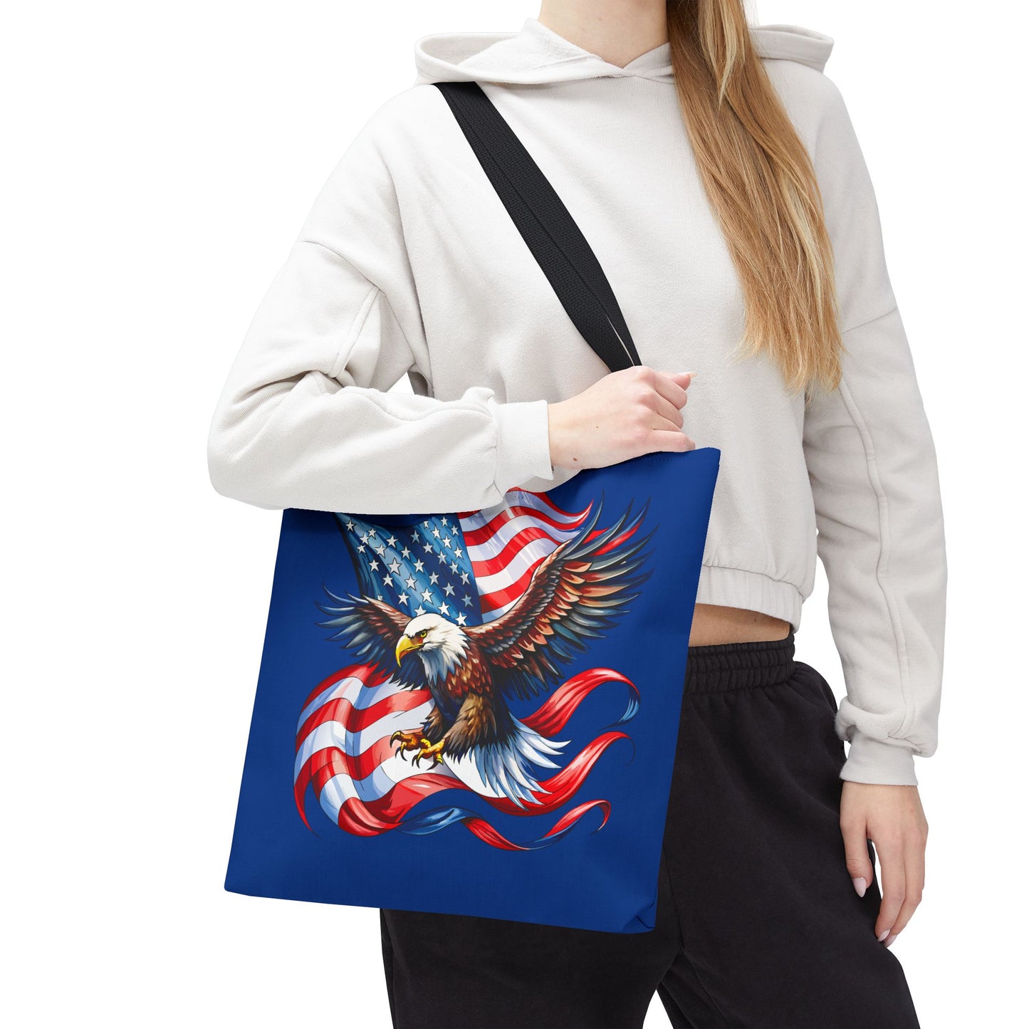 Princess Grace Patriotic Eagle Tote Bag American Flag Design