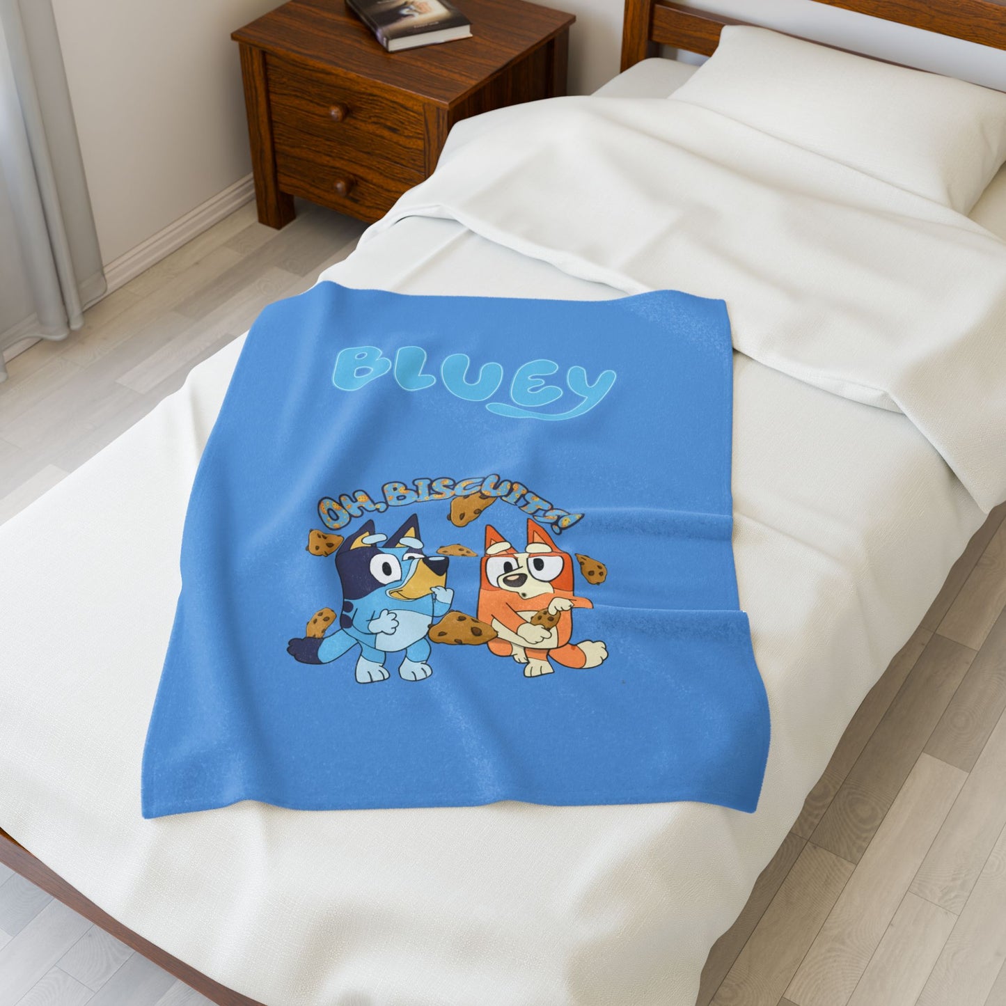 Princess Grace Bluey Velveteen Plush Blanket Cozy Fun for Kids