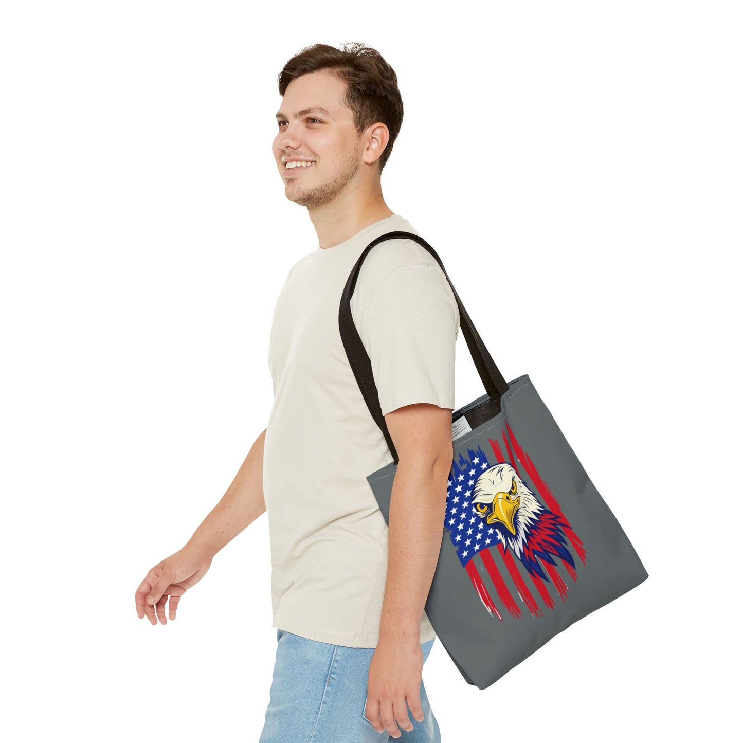 Princess Grace Patriotic Eagle Tote Bag American Flag Design