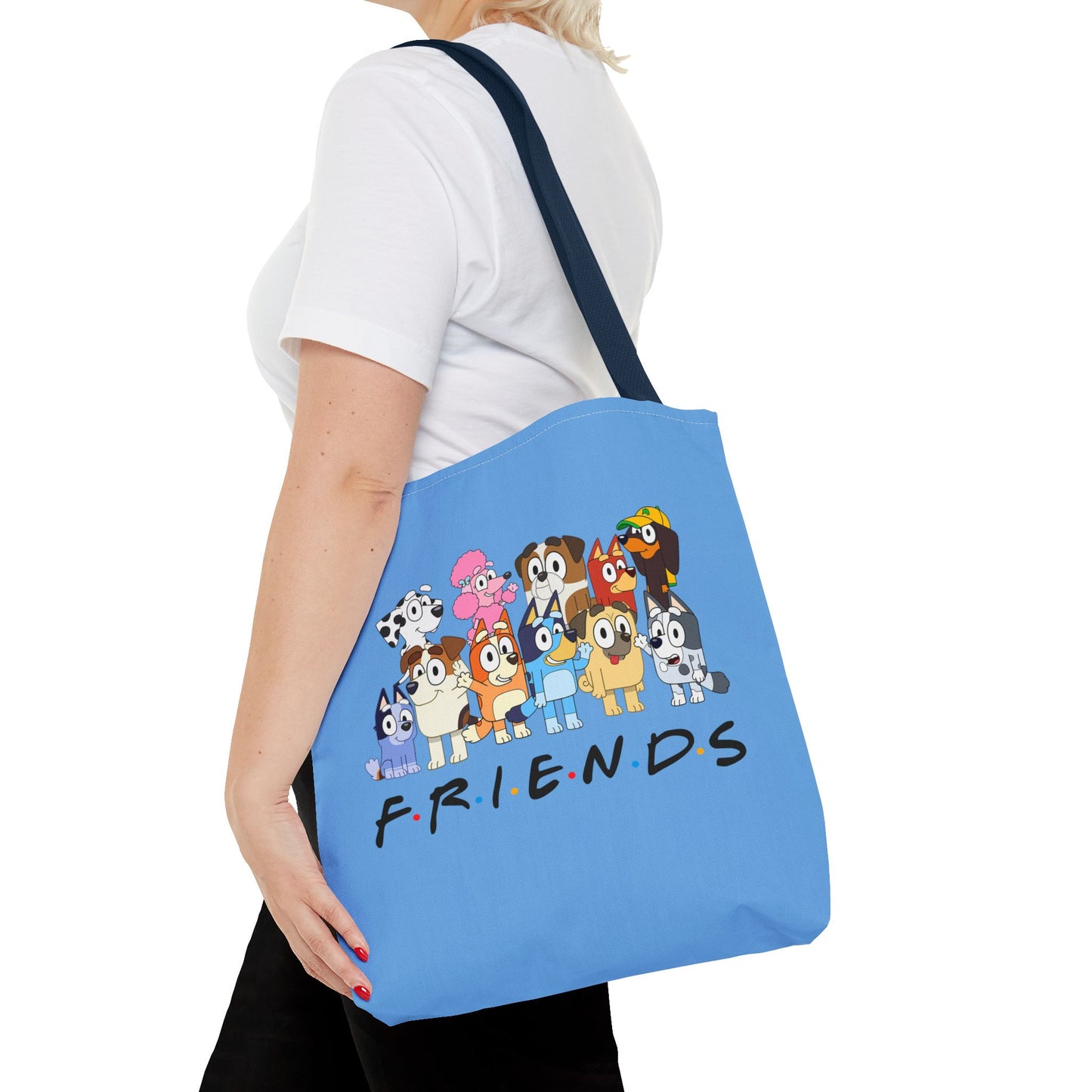 Princess Grace Bluey Cute Cartoon Friends Tote Bag Perfect for Animal Lovers