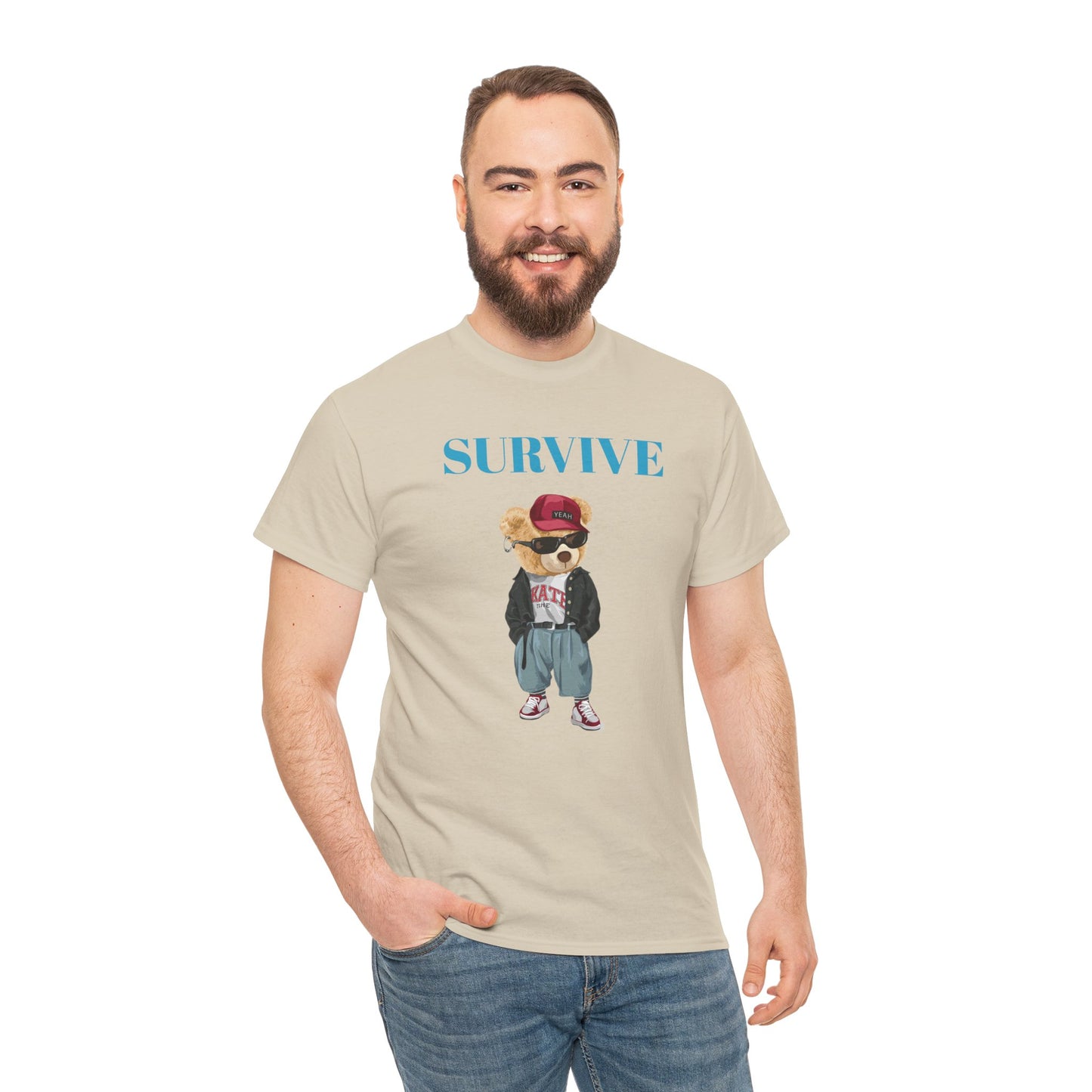 Princess Grace Survive Graphic Unisex Heavy Cotton Tee Trendy Streetwear Style