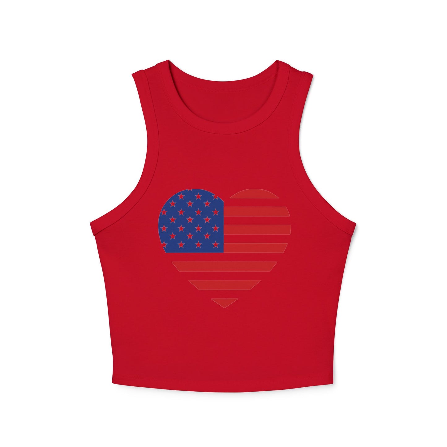Princess Grace Patriotic Women's USA Flag Racer Tank Top