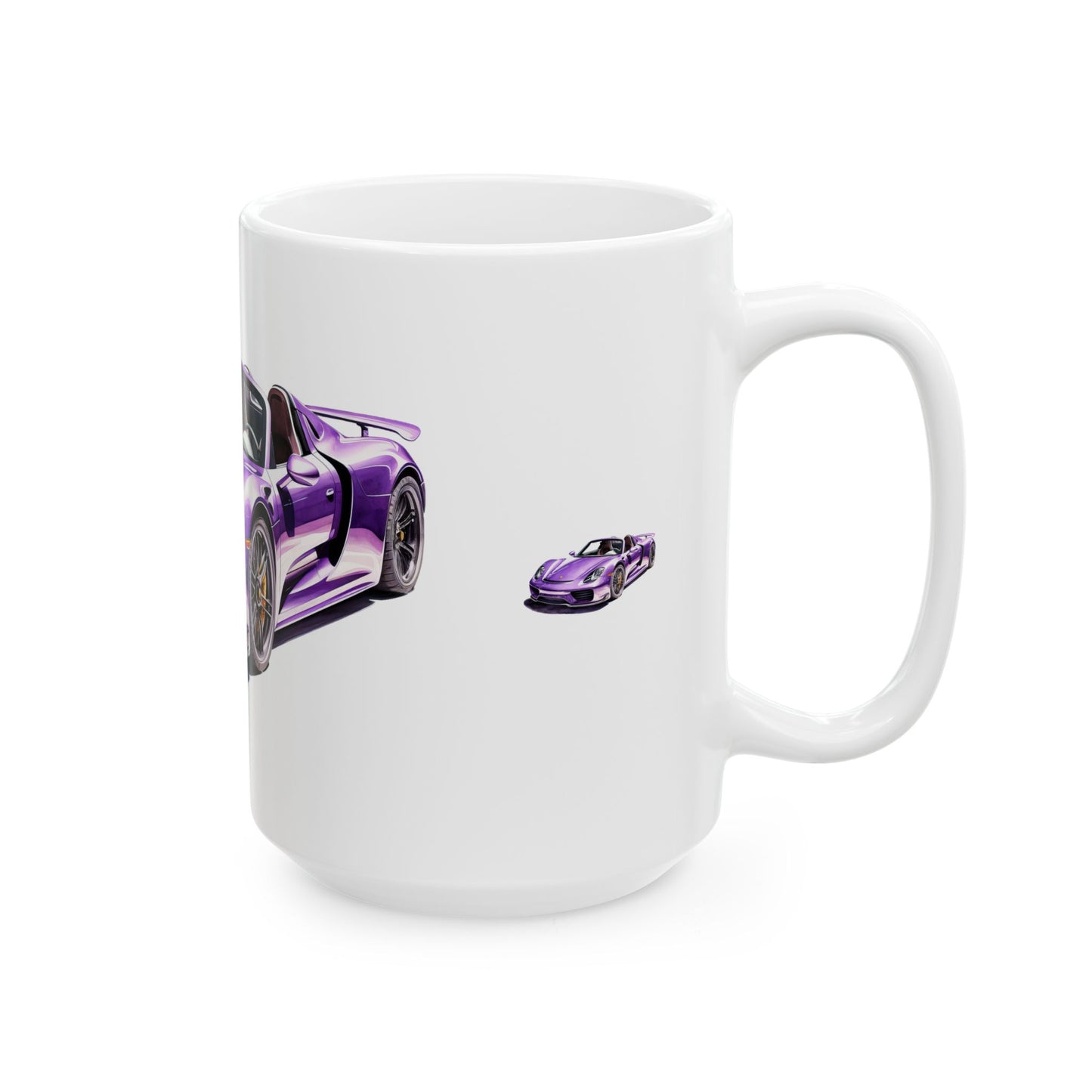 Princess Grace Purple Sports Car Ceramic Mug 11oz & 15oz Coffee Cups for Car Enthusiasts