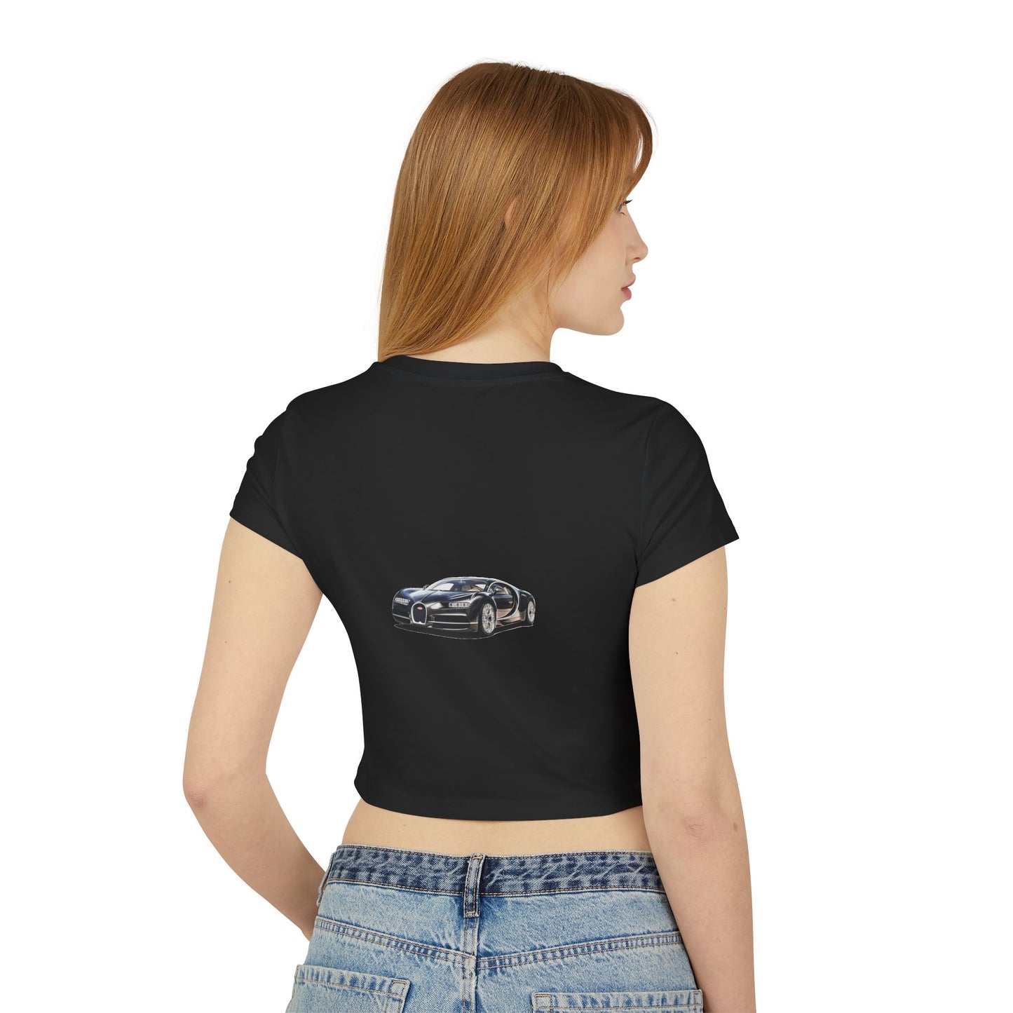Princess Grace Hot Wheels Women's Baby Tee Cool Car Graphic Tee for Enthusiasts