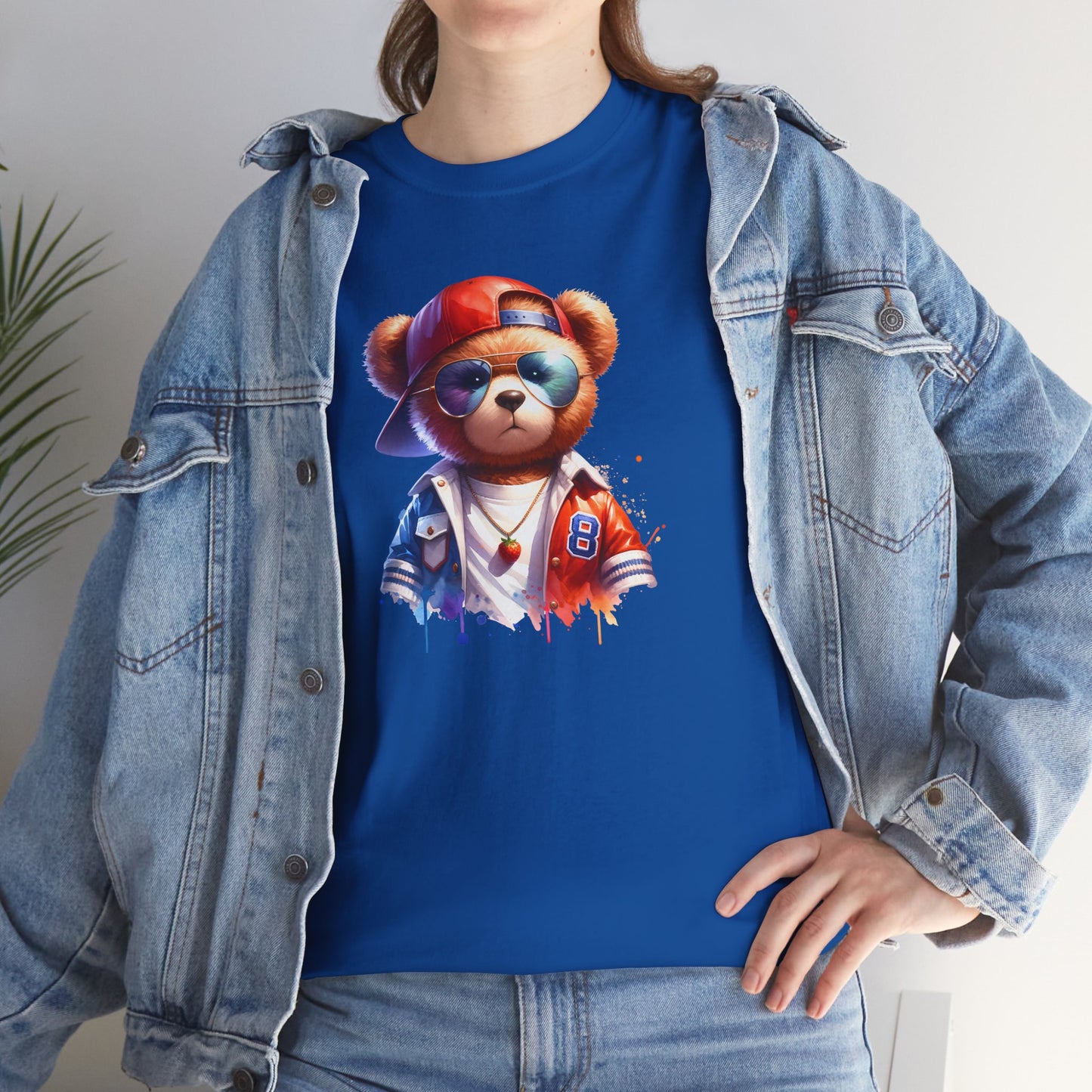 Princess Grace Cool Bear Graphic Unisex Heavy Cotton Tee
