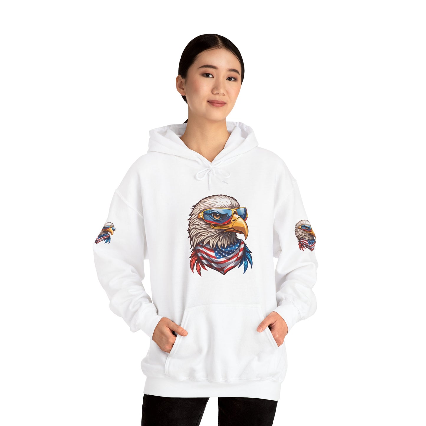 Princess Grace Patriotic American Eagle Hoodie Unisex Heavy Blend Sweatshirt