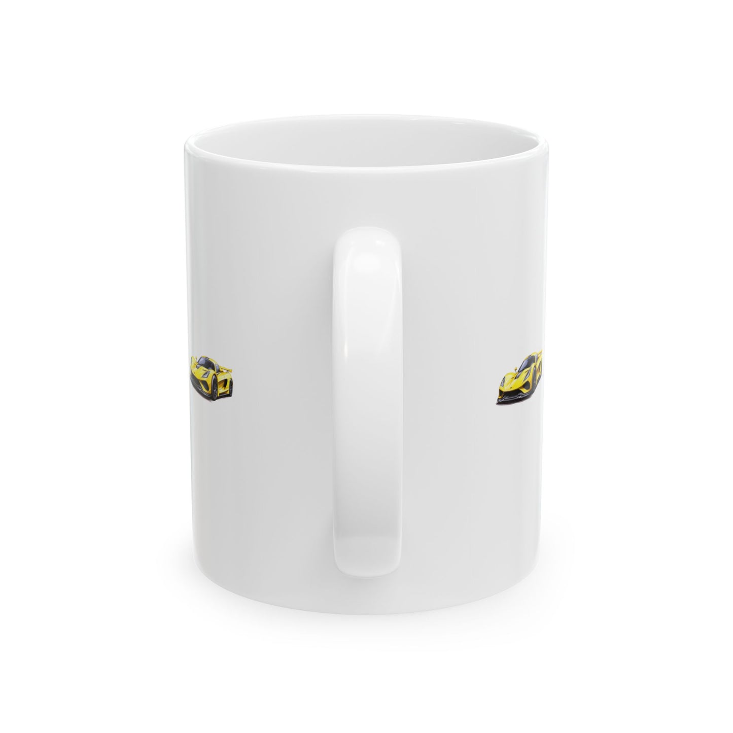 Princess Grace Sporty Yellow Car Ceramic Mug Perfect Gift for Car Enthusiasts