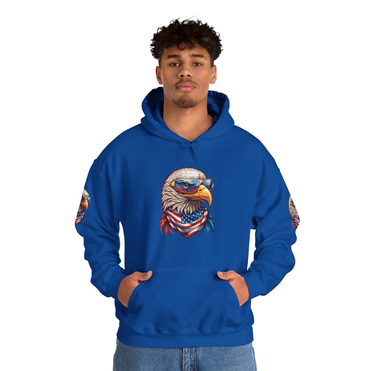 Princess Grace Patriotic American Eagle Hoodie Unisex Heavy Blend Sweatshirt