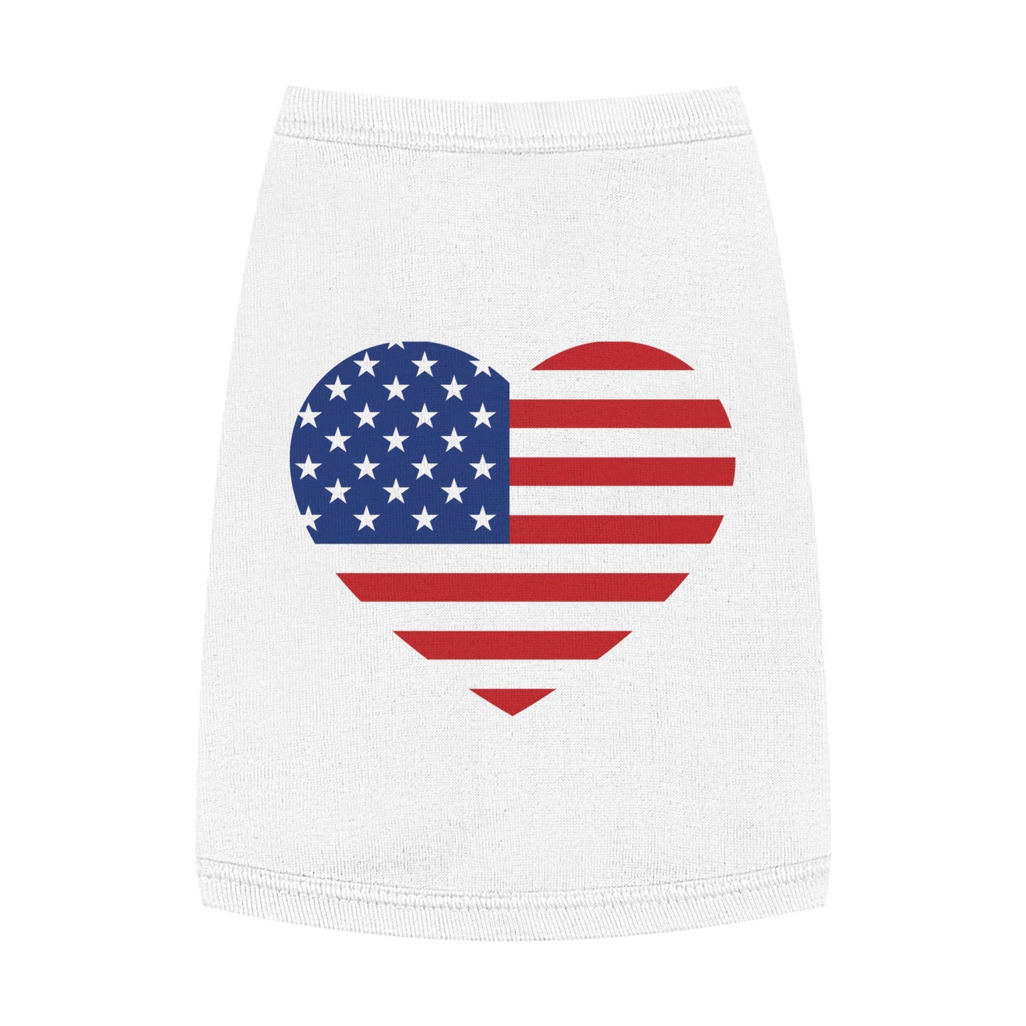 Princess Grace USA Flag Heart Pet Tank Top Patriotic Dog Apparel for Independence Day