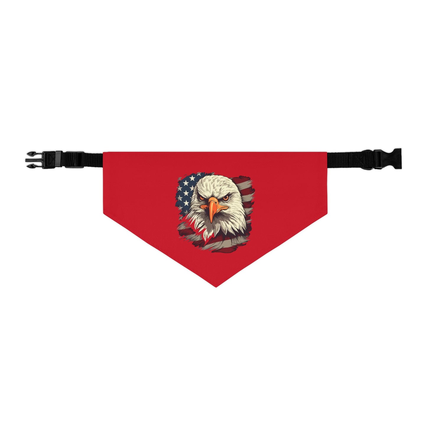 Princess Grace Patriotic Eagle Pet Bandana Collar Red USA Flag Design for Dogs