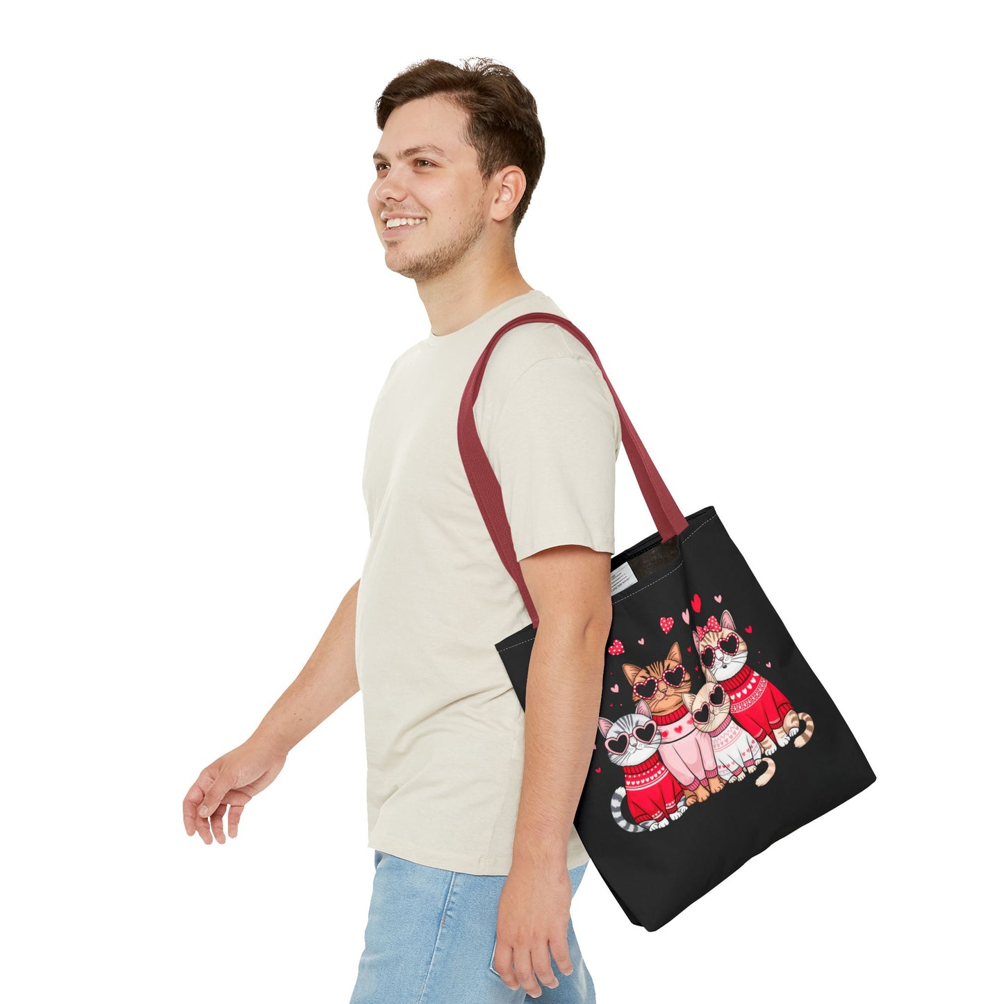 Princess Grace Cute Cat Lovers Tote Bag Valentine's Day Accessories