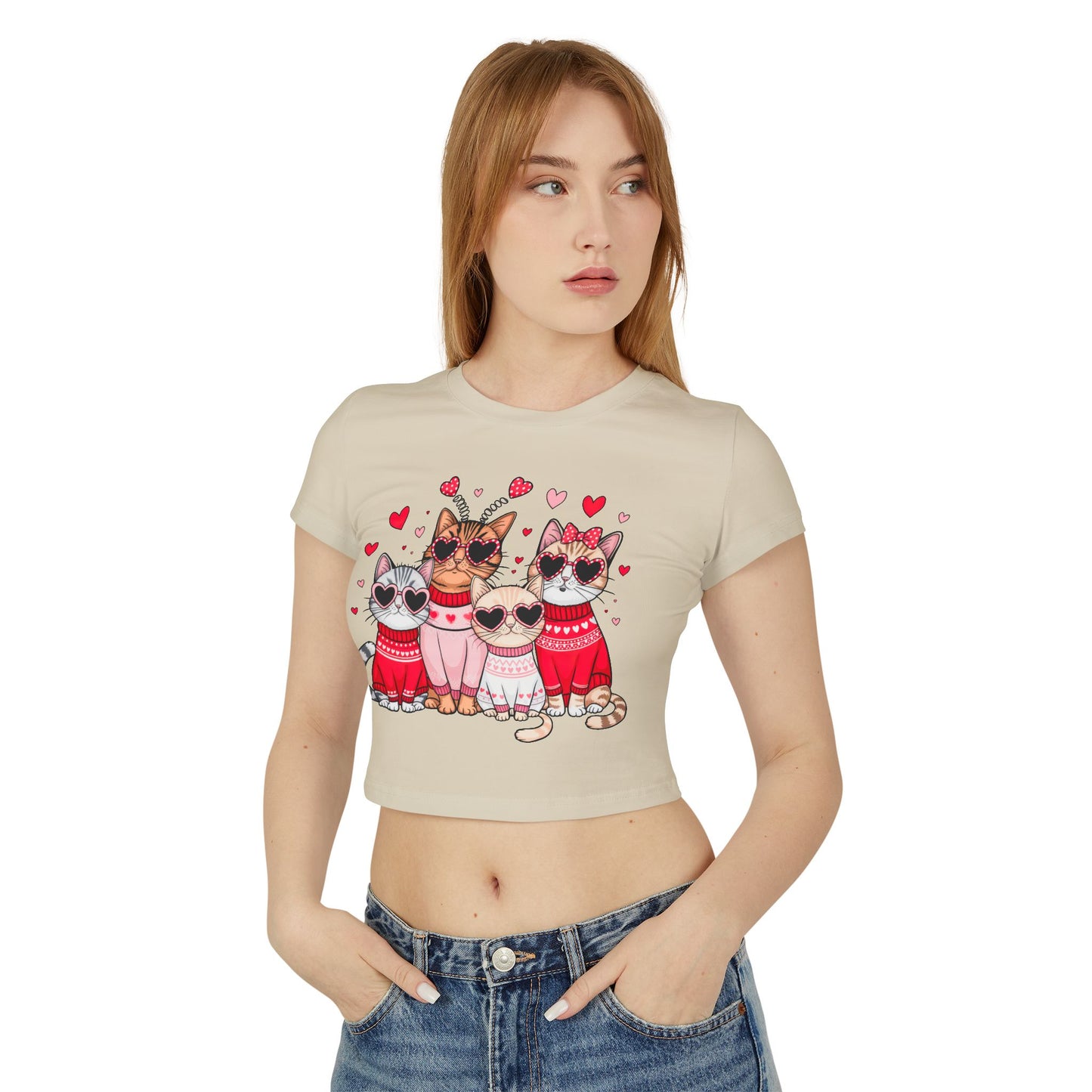 Princess Grace Cute Cat Love Women's Baby Tee Perfect Gift for Cat Lovers