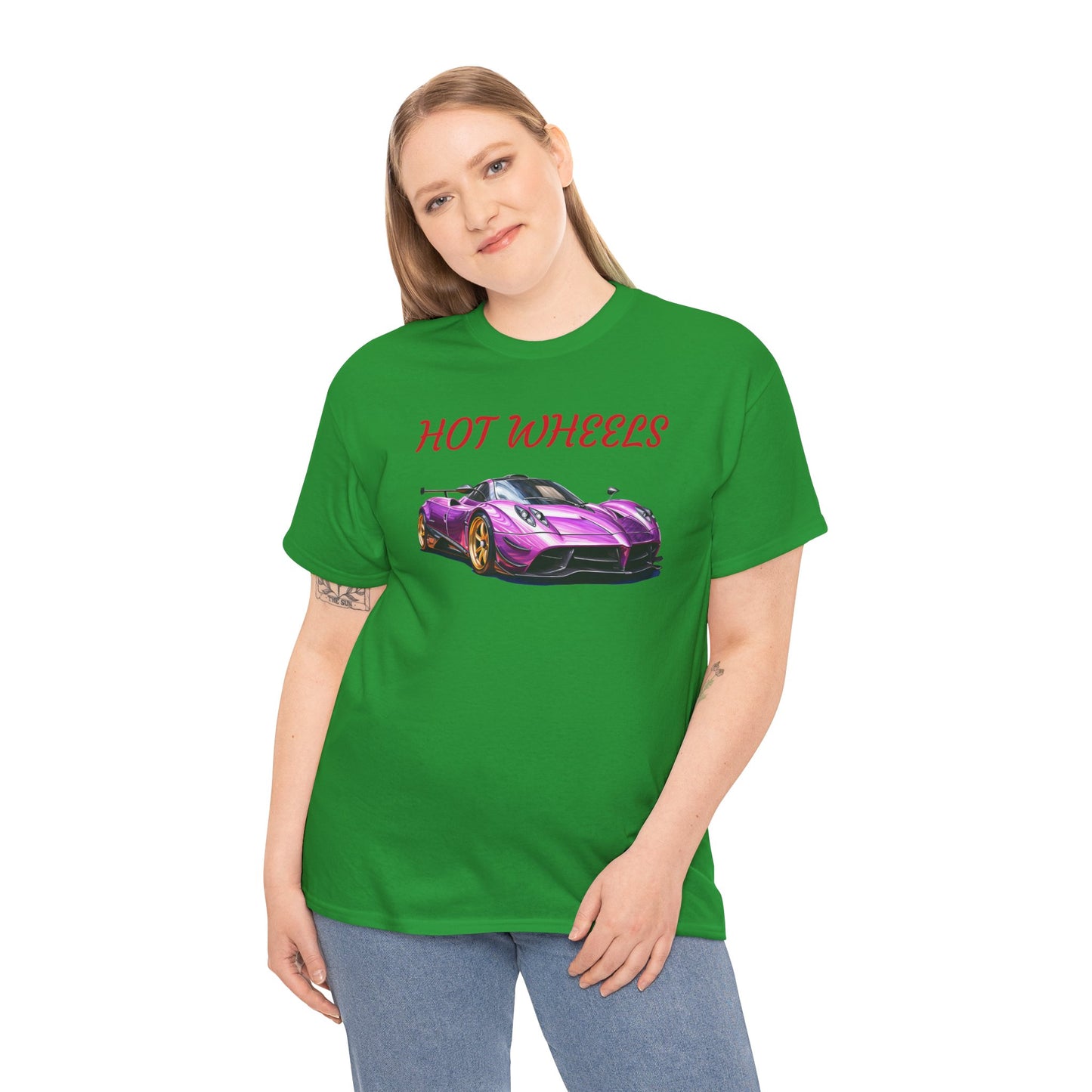 Princess Grace Hot Wheels Unisex Heavy Cotton Tee Retro Car Graphic T-Shirt for Auto Enthusiasts