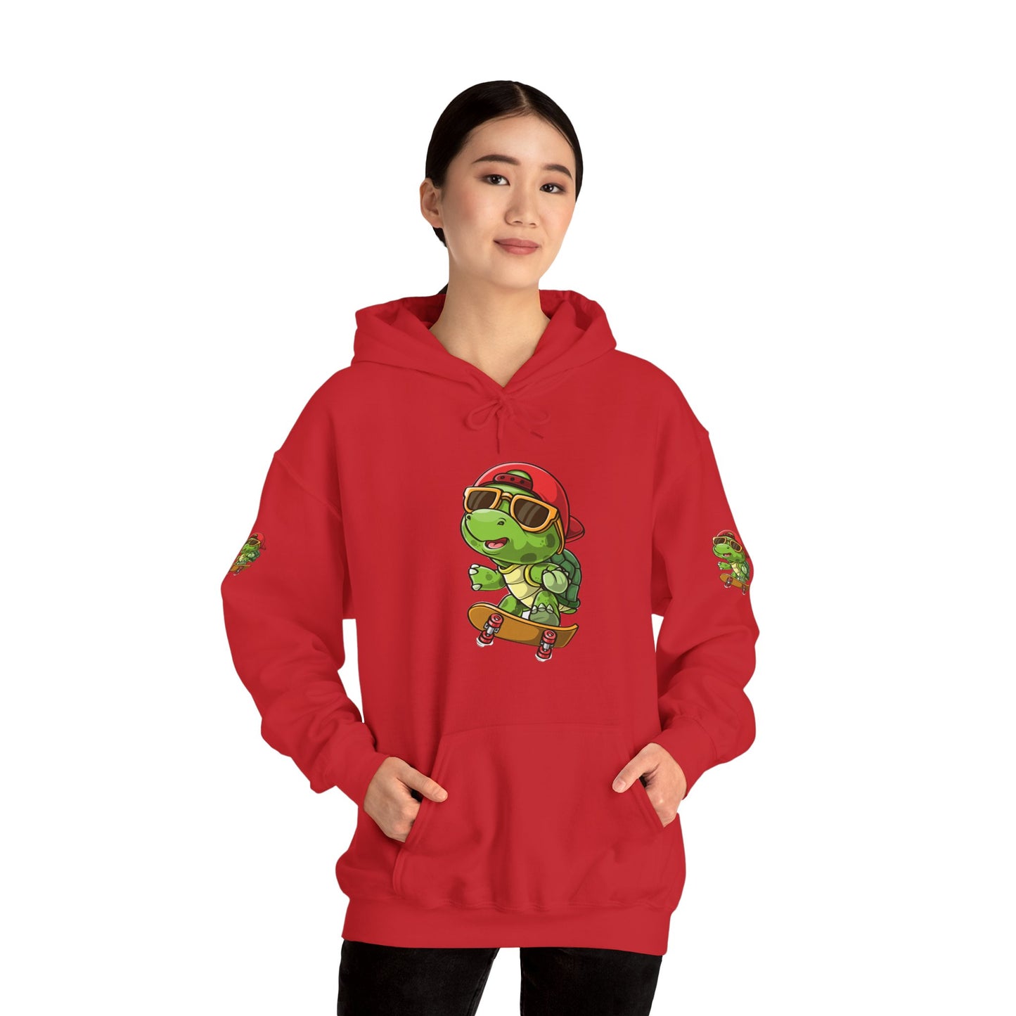 Princess Grace Cool Skateboarding Turtle Unisex Hoodie Fun and Stylish