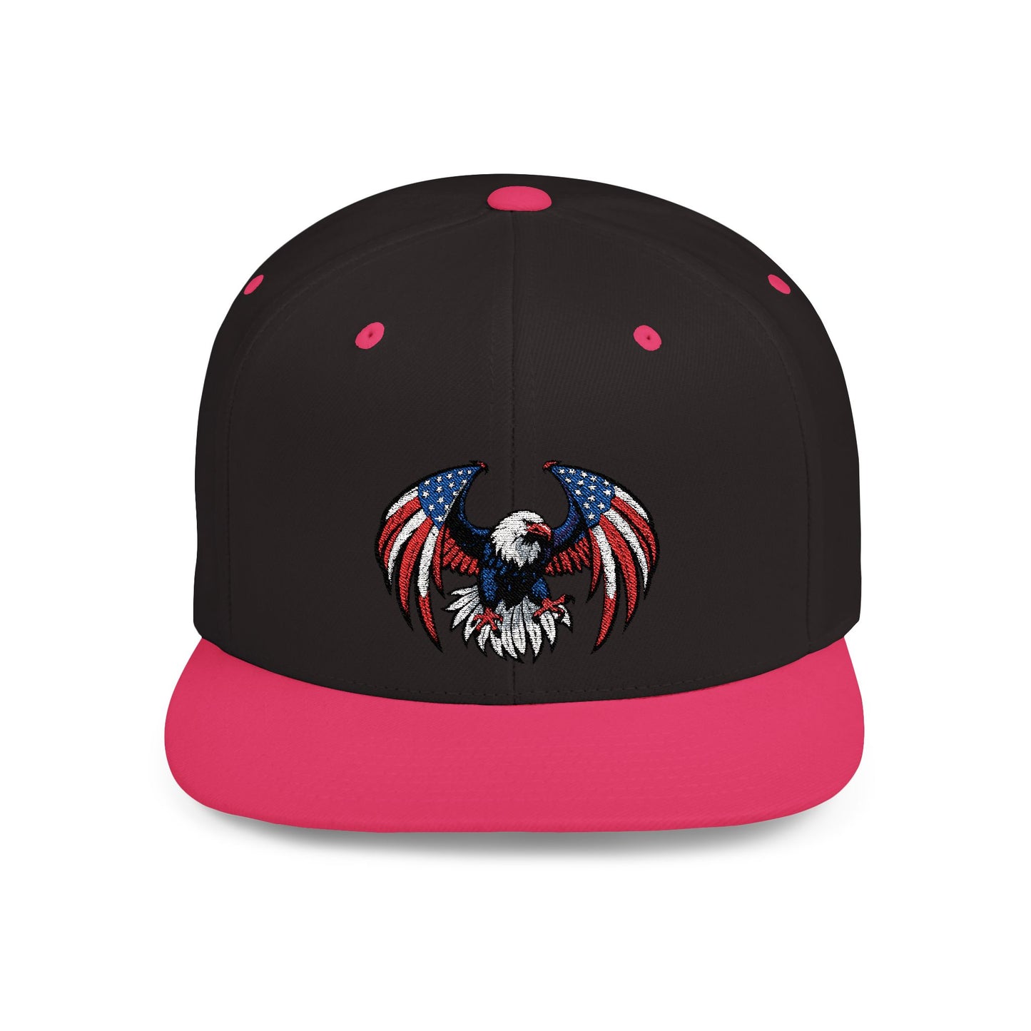 Princess Grace Patriotic Eagle Flat Bill Snapback Hat