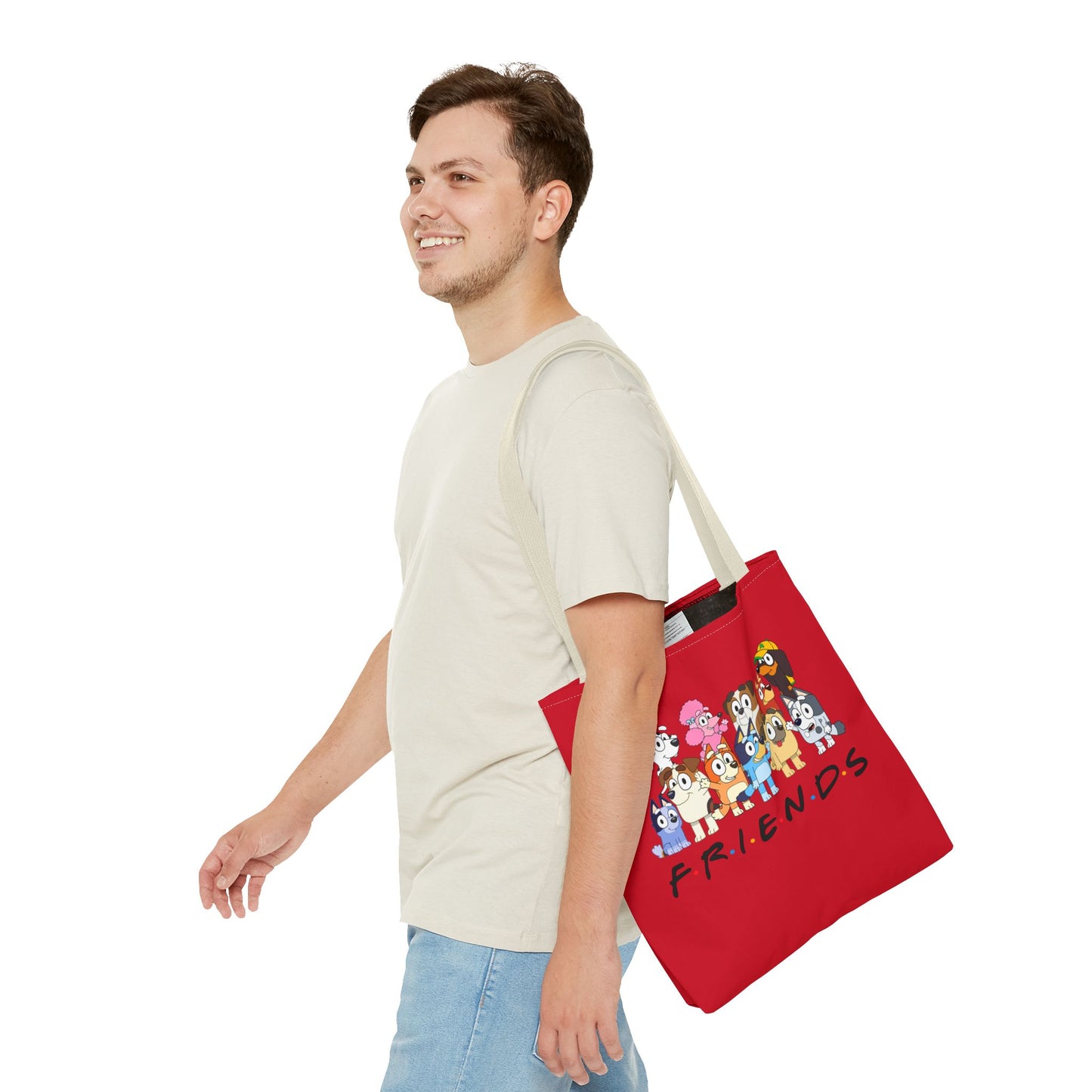 Princess Grace Colorful Cartoon Friends Tote Bag Perfect for Animal Lovers and Everyday Use
