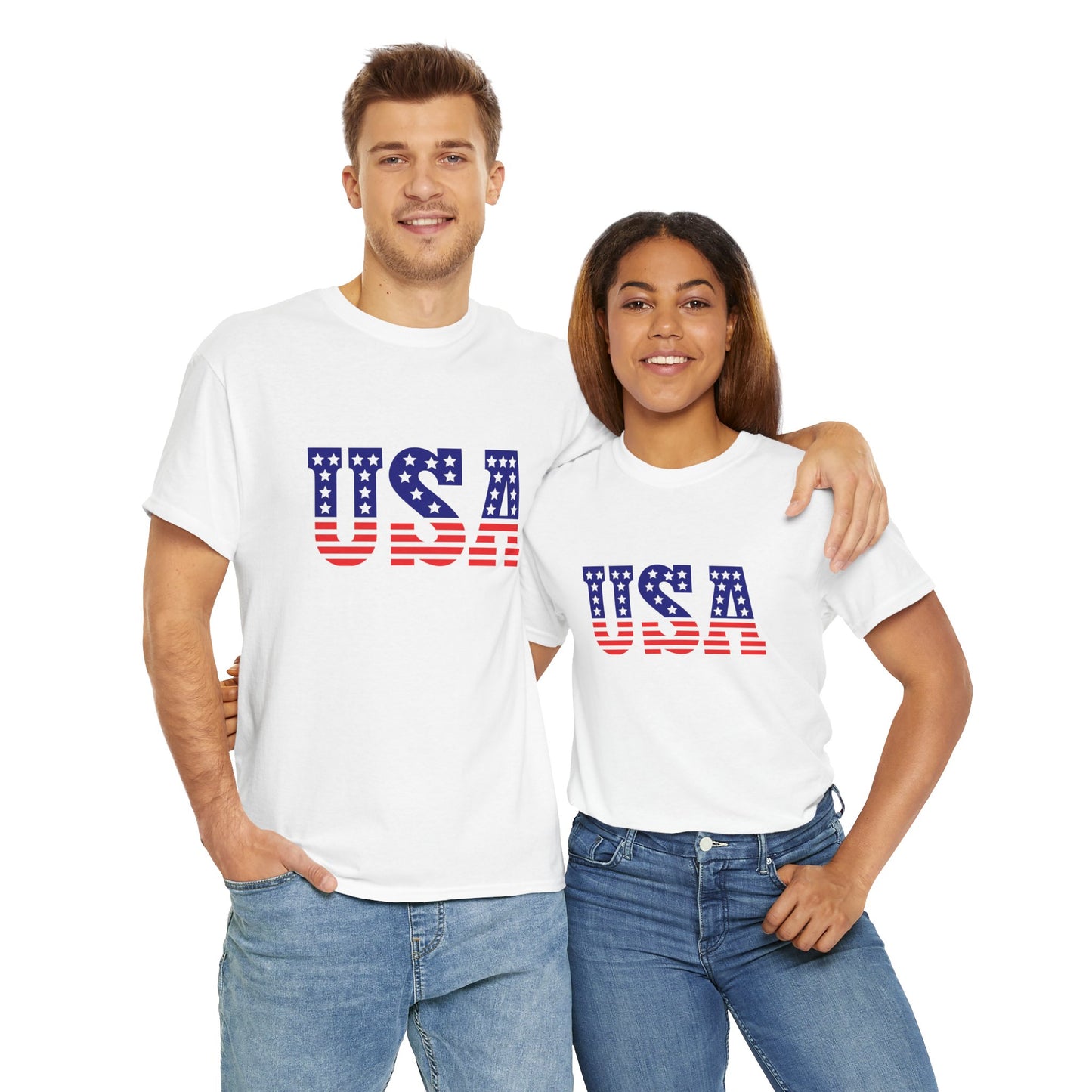 Princess Grace Patriotic USA Unisex Heavy Cotton Tee Comfortable Independence Day Apparel