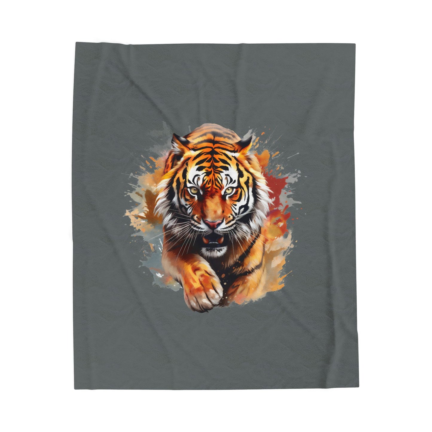 Princess Grace Wild Tiger Velveteen Plush Blanket Cozy Decorative Throw for Animal Lovers