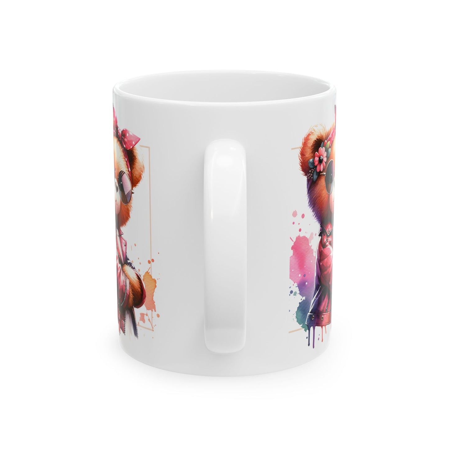Princess Grace Cute Bear Illustration Ceramic Mug 11oz & 15oz