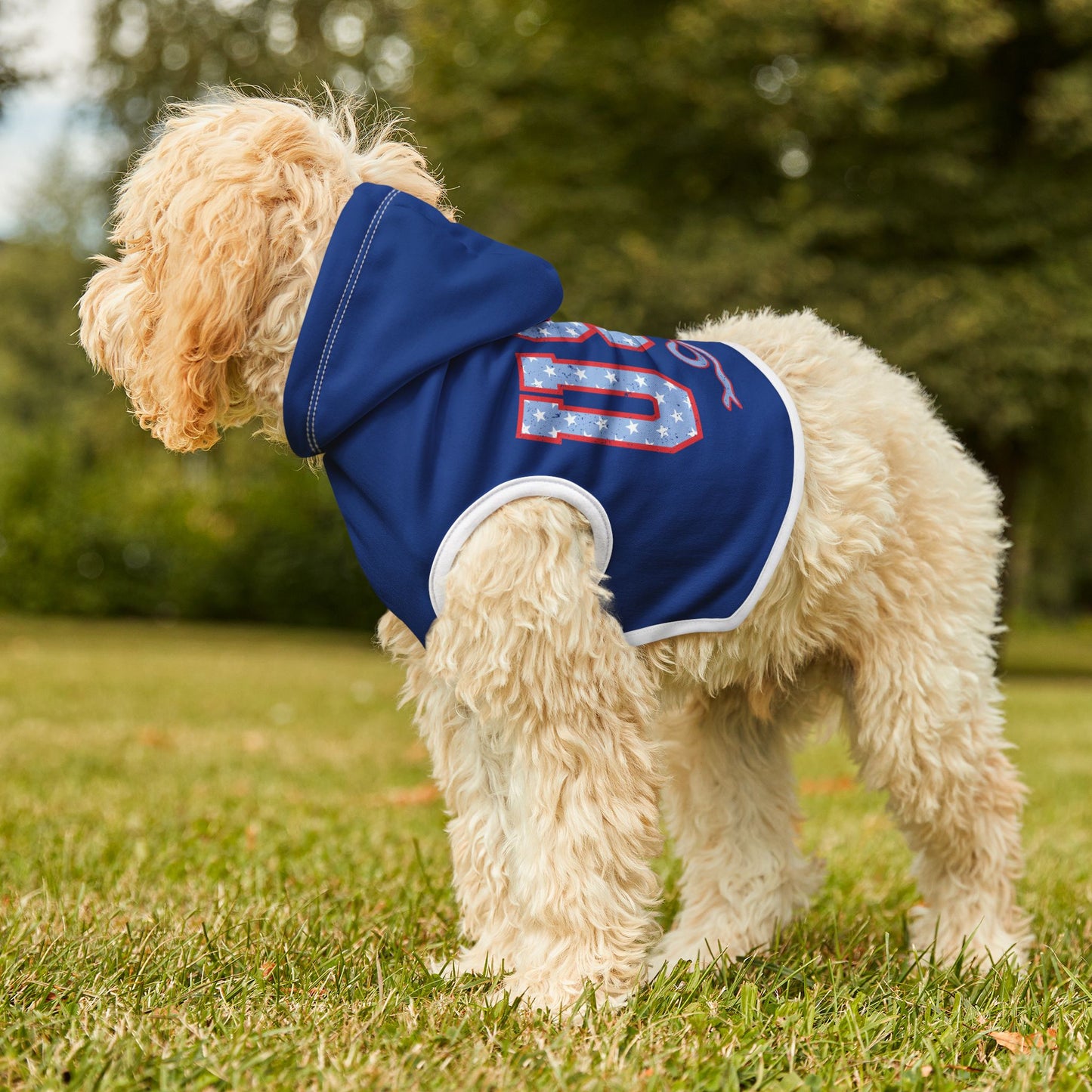 Princess Grace USA Themed Pet Hoodie Perfect for Celebrations and Patriotic Occasions
