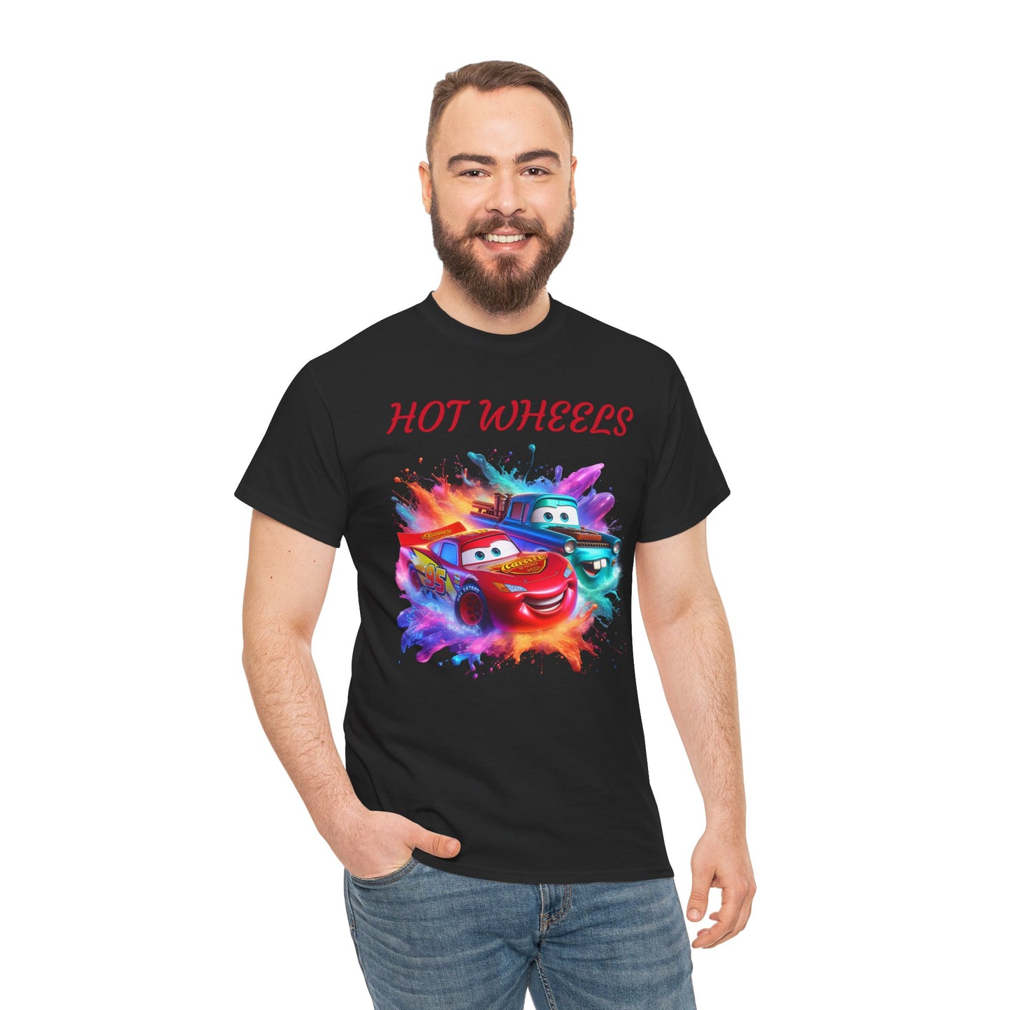 Princess Grace Hot Wheels Cotton Tee Fun and Colorful Graphic T-Shirt for Car Lovers