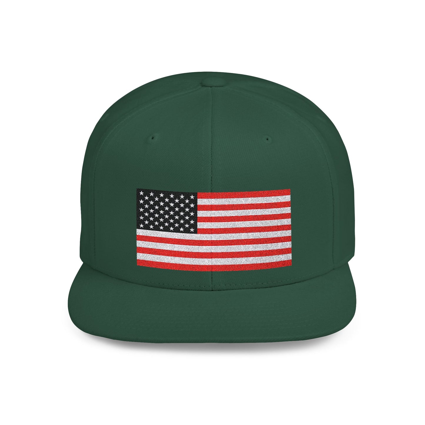 Princess Grace Patriotic Flat Bill Snapback Hat American Flag Design