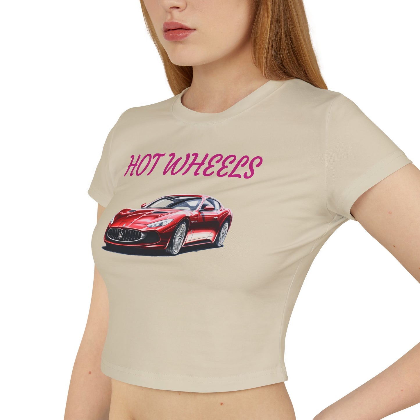 Princess Grace Hot Wheels Women's Baby Tee Sporty Graphic T-Shirt for Car Enthusiasts